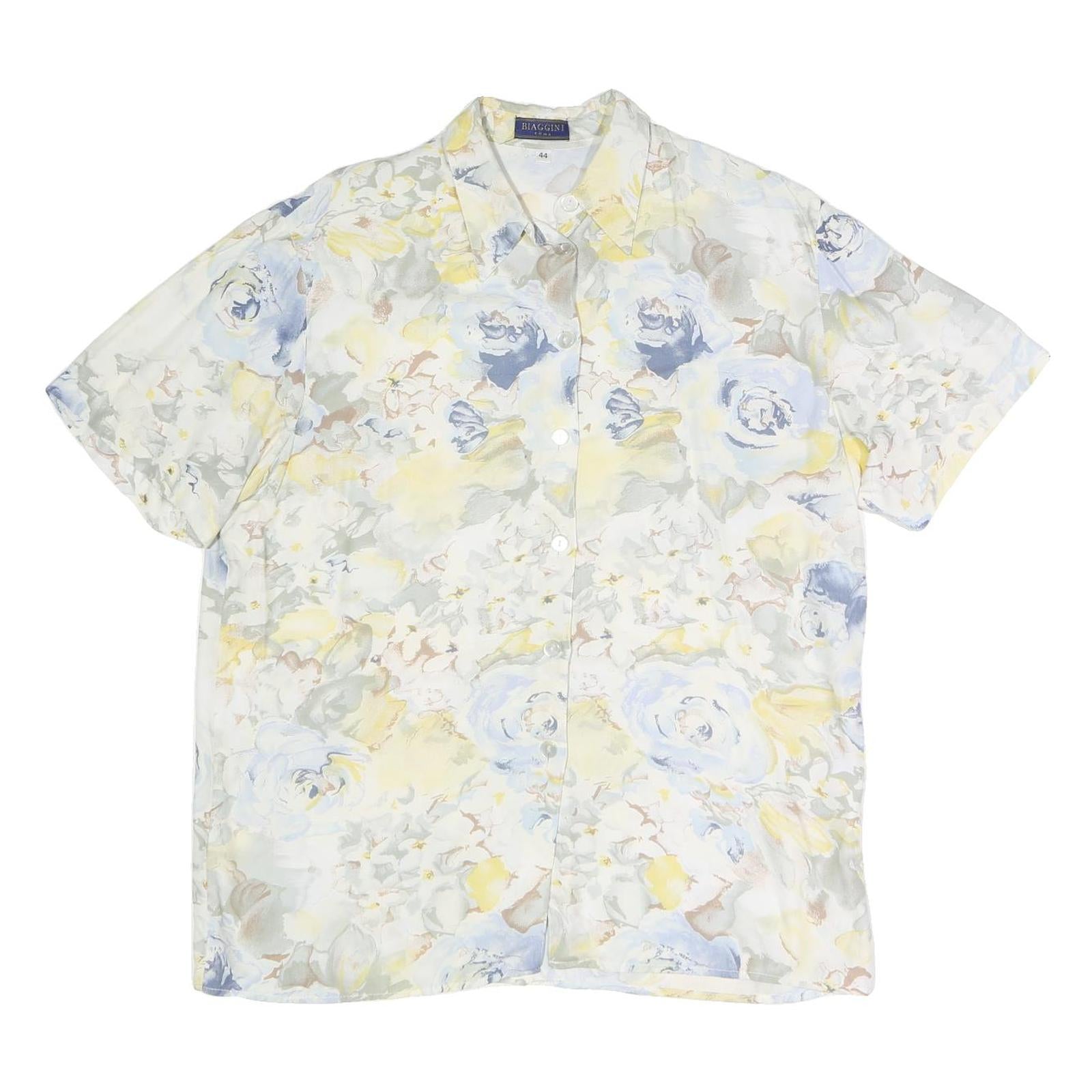 Buy BIAGGINI Womens Cream Blue Yellow Floral Shirt Short Sleeve Collared XL Cotton Refurbished - $18.19 BIAGGINI Womens Cream Blue Yellow Floral Shirt Short Sleeve Collared XL Cotton Refurbished - N/A refurbished available on Cerqular