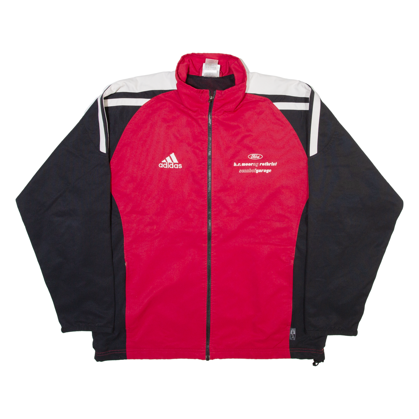 ADIDAS Mens Track Jacket Red Colourblock XL Refurbished - N/A refurbished available on Cerqular