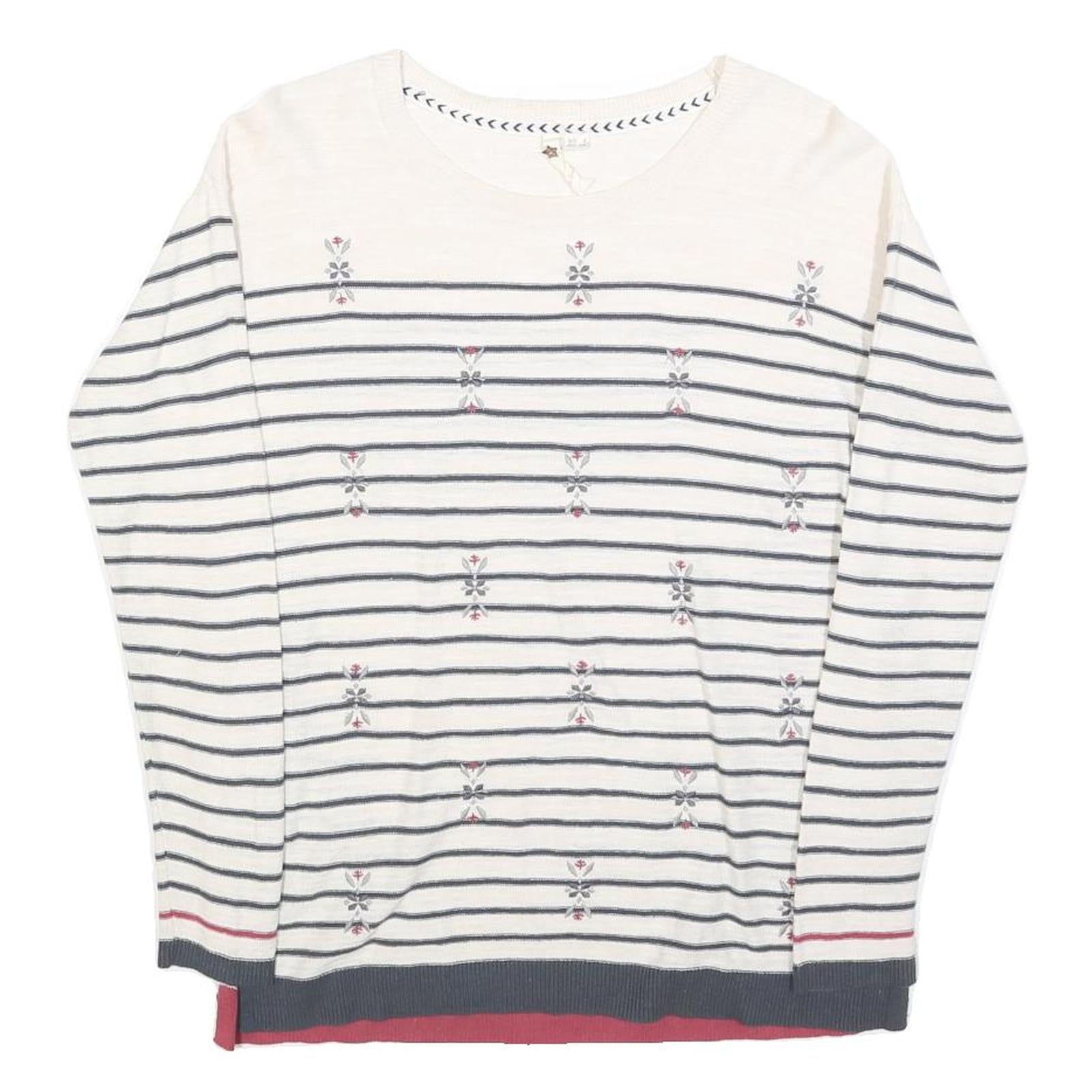 Buy WHITE STUFF Womens Cream & Navy Patterned Cotton Blend Jumper Round Neck Basic Refurbished - $35.09 WHITE STUFF Womens Cream & Navy Patterned Cotton Blend Jumper Round Neck Basic Refurbished - N/A refurbished available on Cerqular