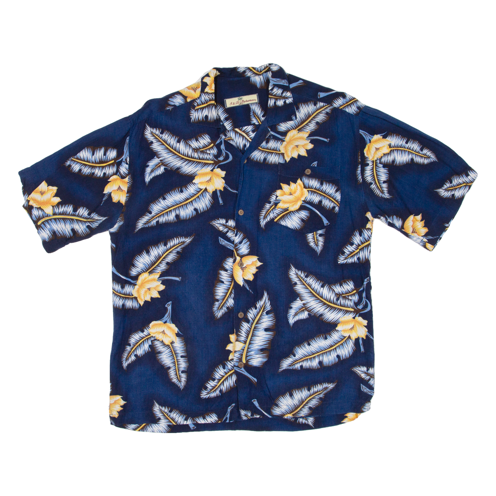 S&D BAHAMAS Mens Hawaiian Shirt Blue Floral S Refurbished - N/A refurbished available on Cerqular