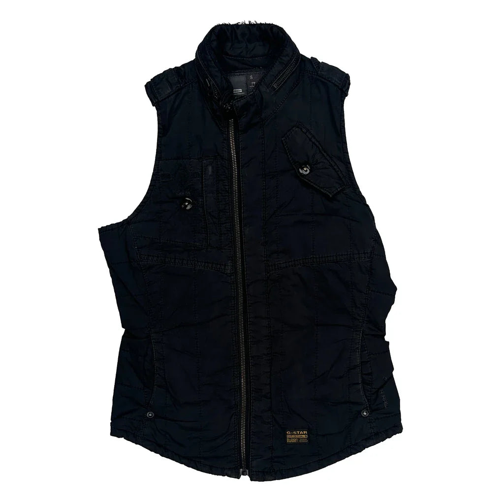 G-Star Gilet - Small Black Polyester Refurbished - Thrifted (note: this is a term often used to describe second- refurbished available on Cerqular