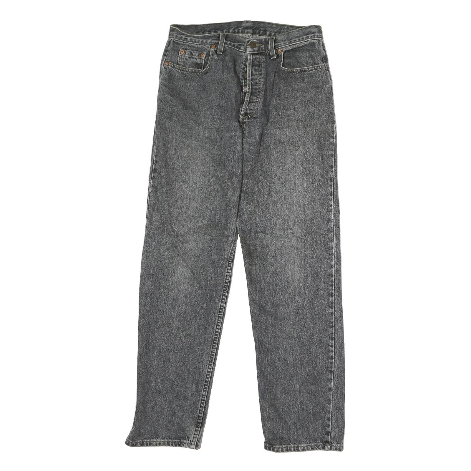 LEVI'S Mens Jeans Black Regular Straight Denim Medium W30 L30 Classic Button Fly Refurbished - N/A refurbished available on Cerqular