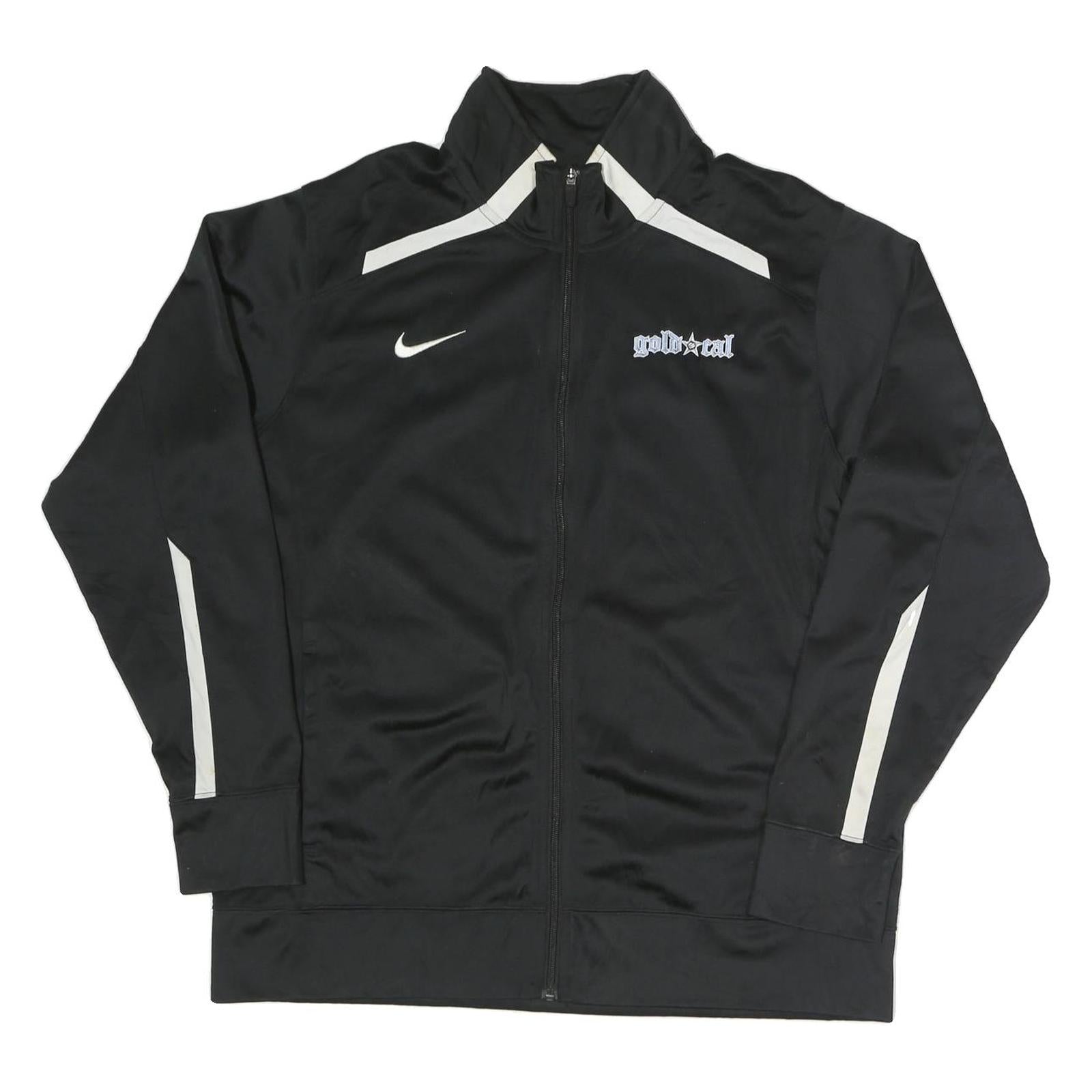 NIKE Mens Black & White Gold Star Track Jacket L Polyester Blend Zip Refurbished - N/A refurbished available on Cerqular