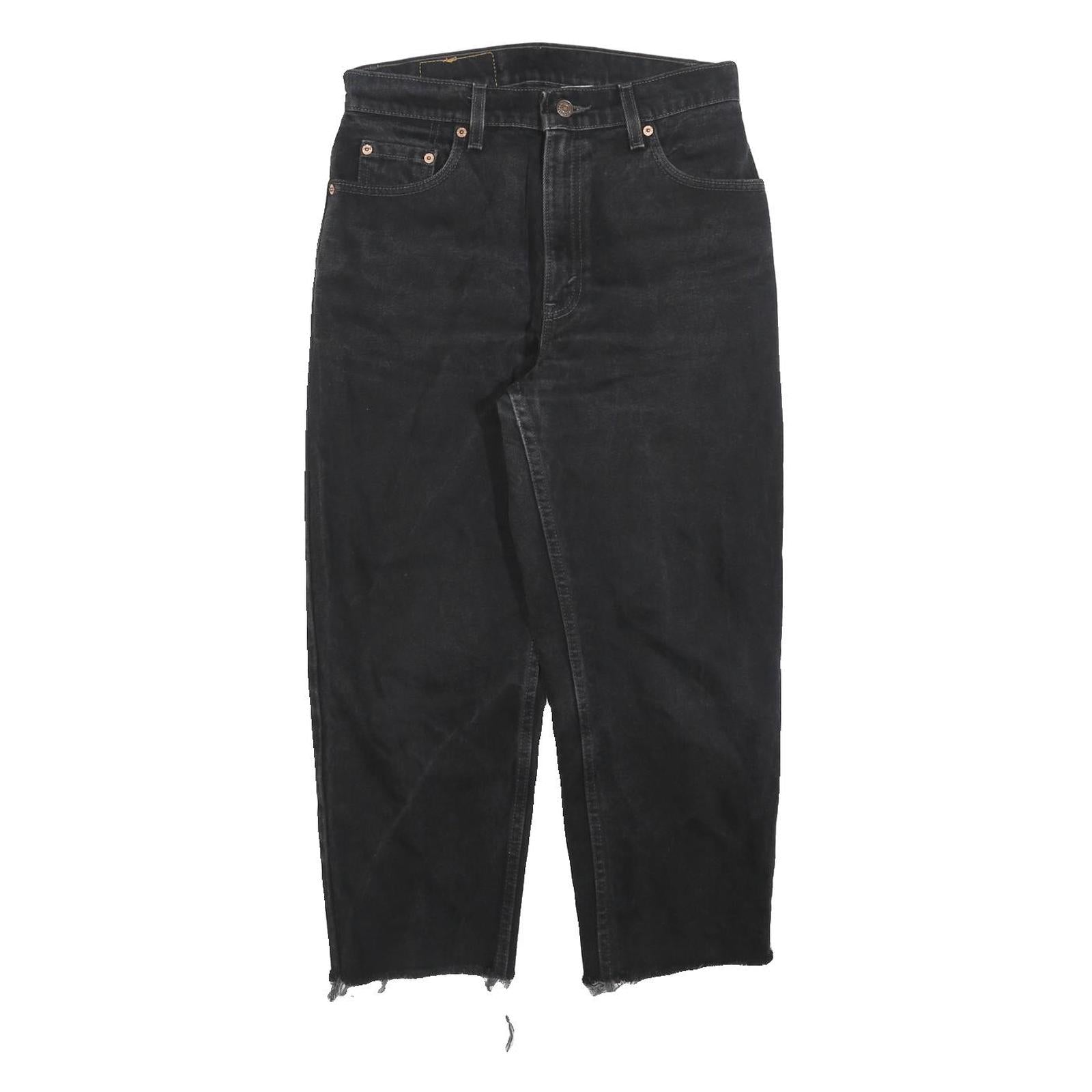 Buy LEVI'S 550 Straight Womens Jeans Black Relaxed Straight Denim Raw W29 L25 Frayed Refurbished - $37.69 LEVI'S 550 Straight Womens Jeans Black Relaxed Straight Denim Raw W29 L25 Frayed Refurbished - N/A refurbished available on Cerqular