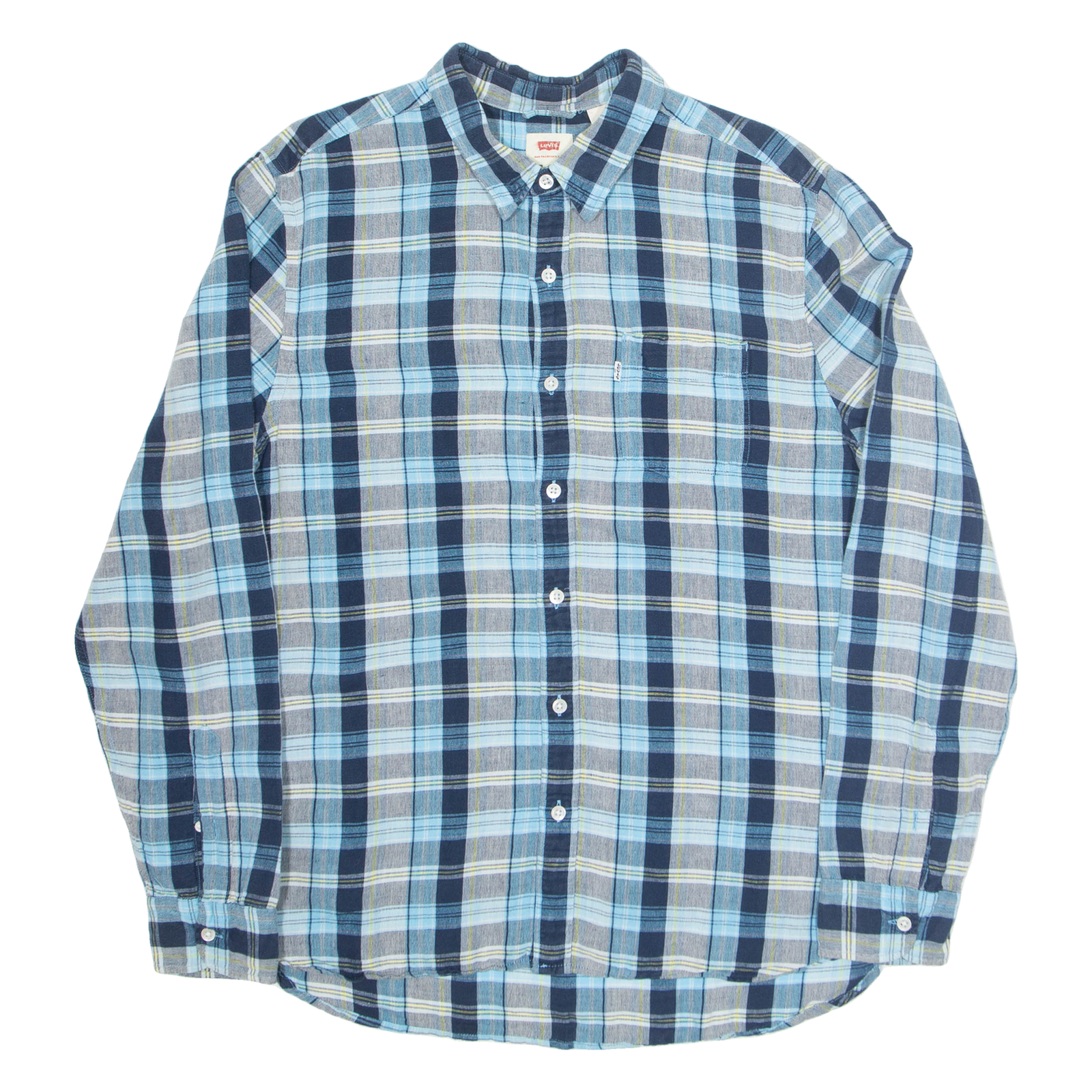 Buy LEVI'S Mens Shirt Blue Check Long Sleeve L Refurbished - $31.19 LEVI'S Mens Shirt Blue Check Long Sleeve L Refurbished - N/A refurbished available on Cerqular
