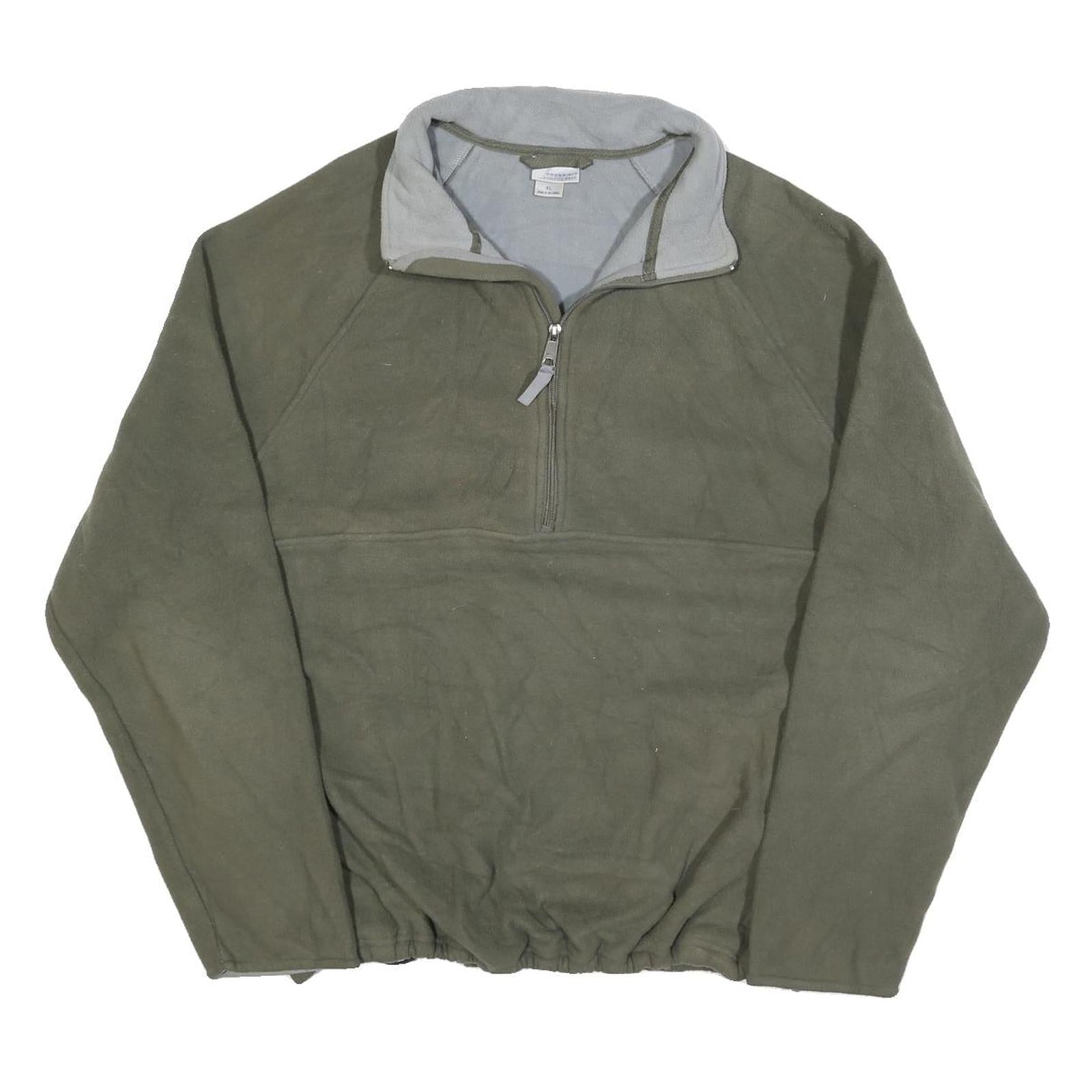 PRO SPIRIT Mens Green Pullover Polyester Blend Jumper XL Outdoor Casual Half Zip Refurbished - N/A refurbished available on Cerqular