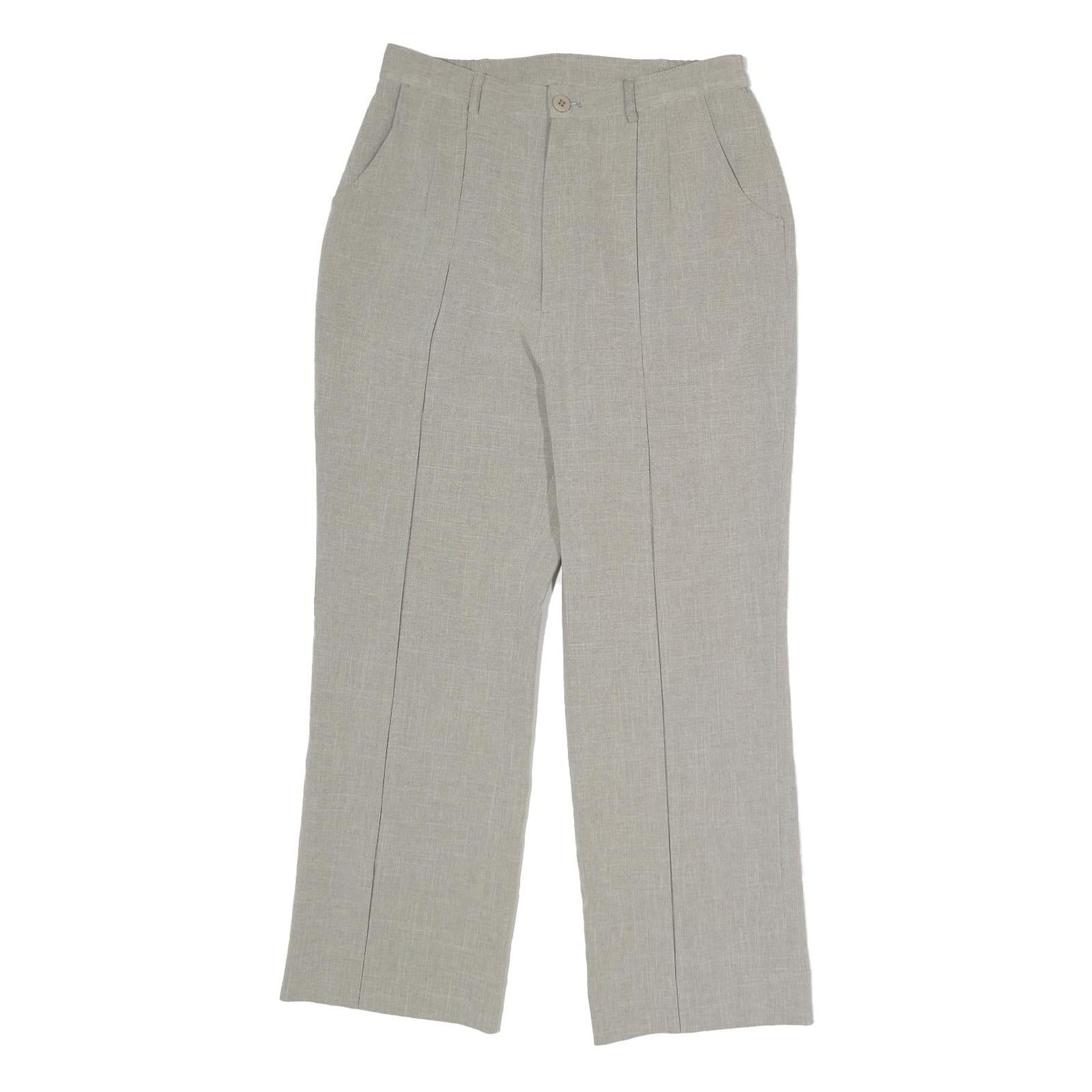 Womens Wool Blend Beige Regular Fit Straight Leg Trousers W27 L24 Tailored Refurbished - N/A refurbished available on Cerqular