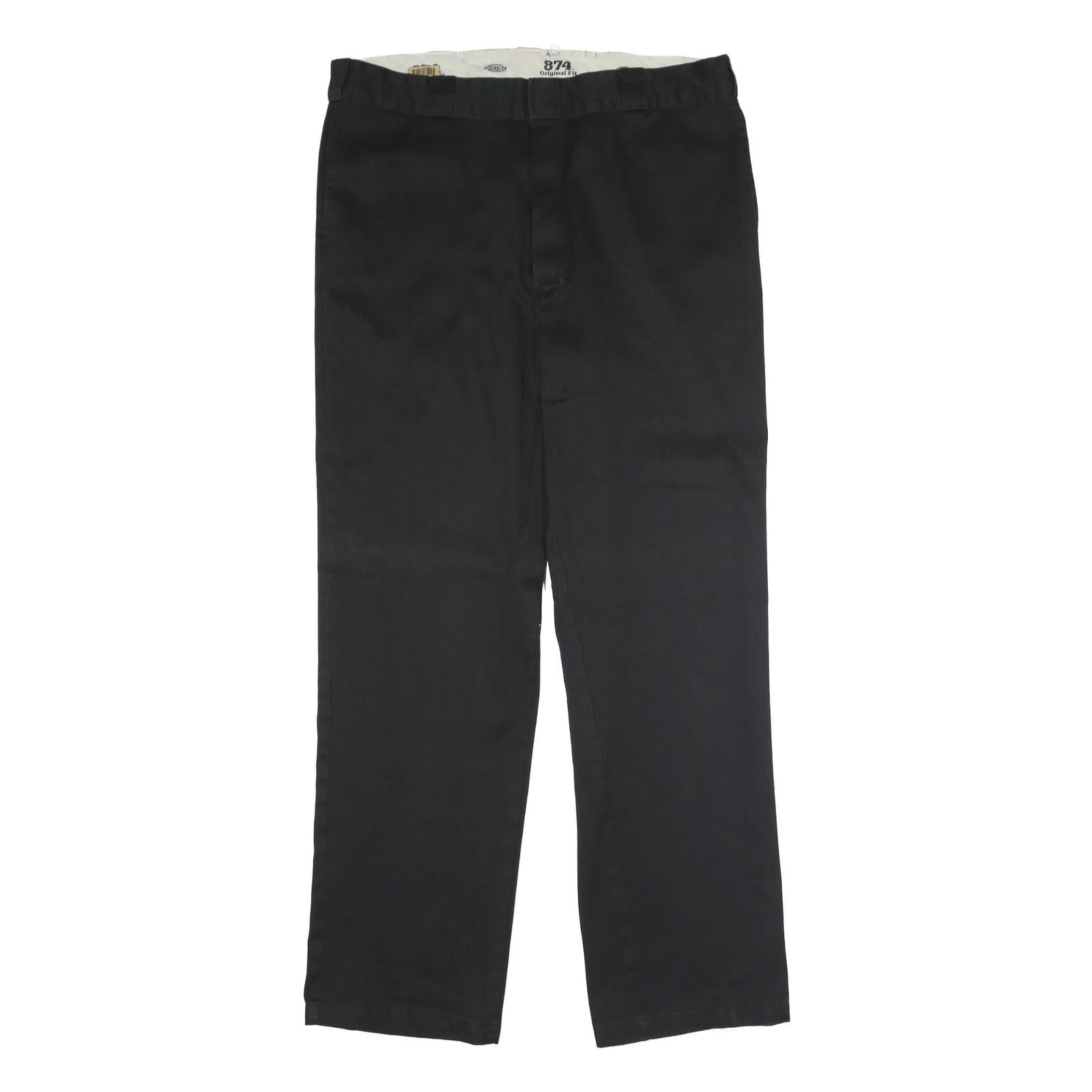 DICKIES Mens Black Classic Straight Trousers W40 L34 Workwear Polyester Blend Refurbished - N/A refurbished available on Cerqular