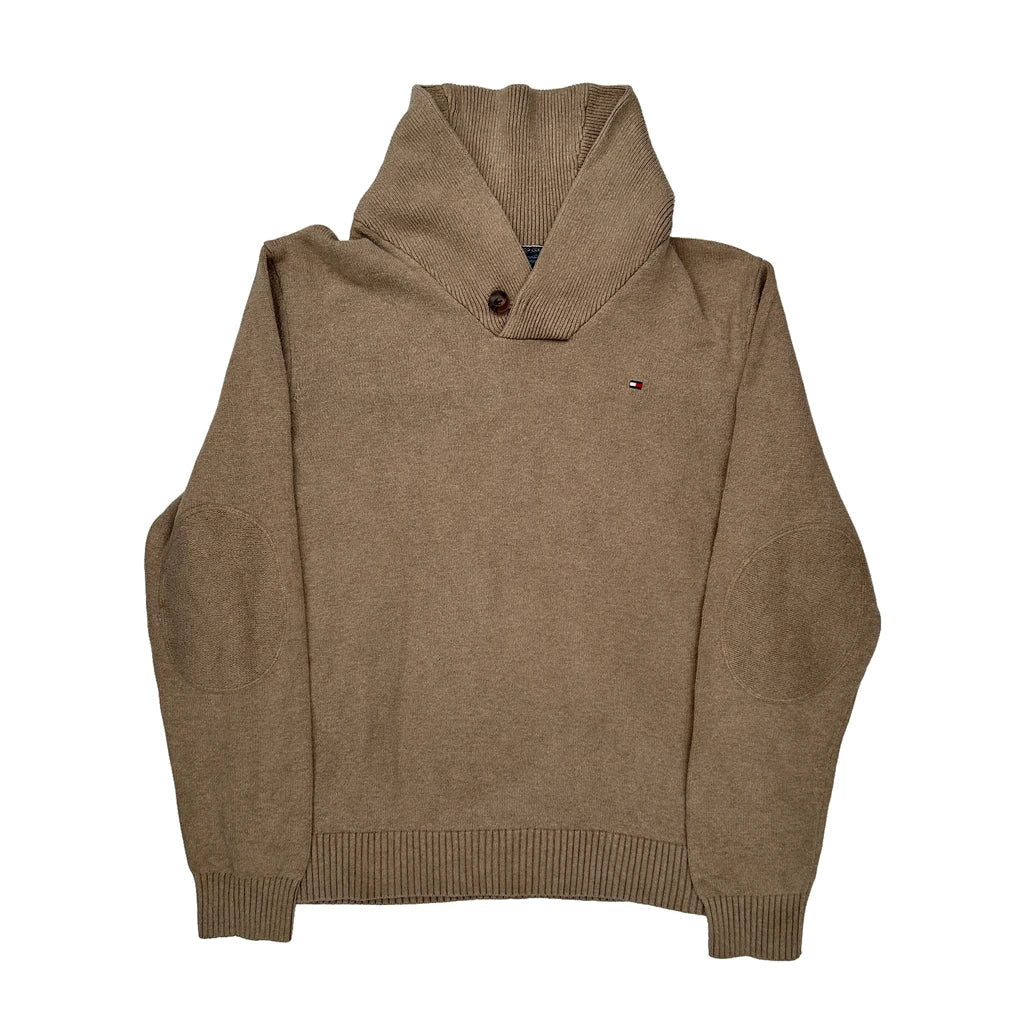 Tommy Hilfiger Jumper - XL Brown Cotton Blend Refurbished - Thrifted (note: this is a term often used to describe second- refurbished available on Cerqular