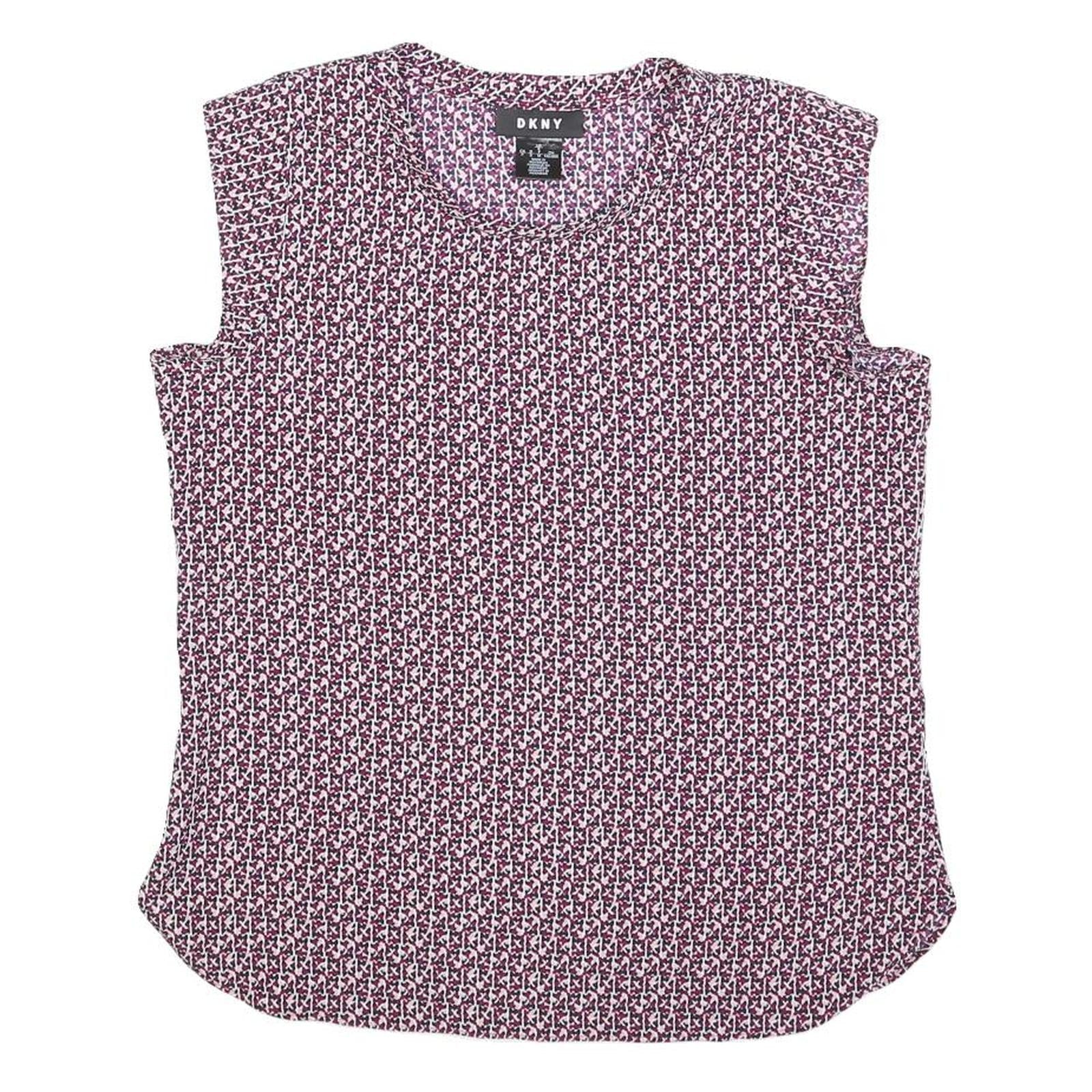 Buy DKNY Womens Purple Printed Sleeveless Round Neck Top Size S Stylish Comfortable Refurbished - $31.19 DKNY Womens Purple Printed Sleeveless Round Neck Top Size S Stylish Comfortable Refurbished - N/A refurbished available on Cerqular