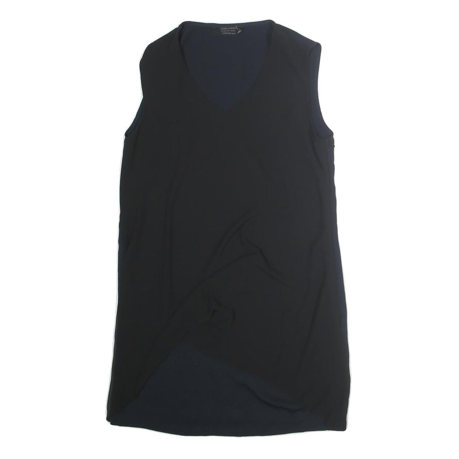 ALL SAINTS Womens Black Sleeveless Day Dress Polyester UK 10 Simple Elegant Refurbished - N/A refurbished available on Cerqular