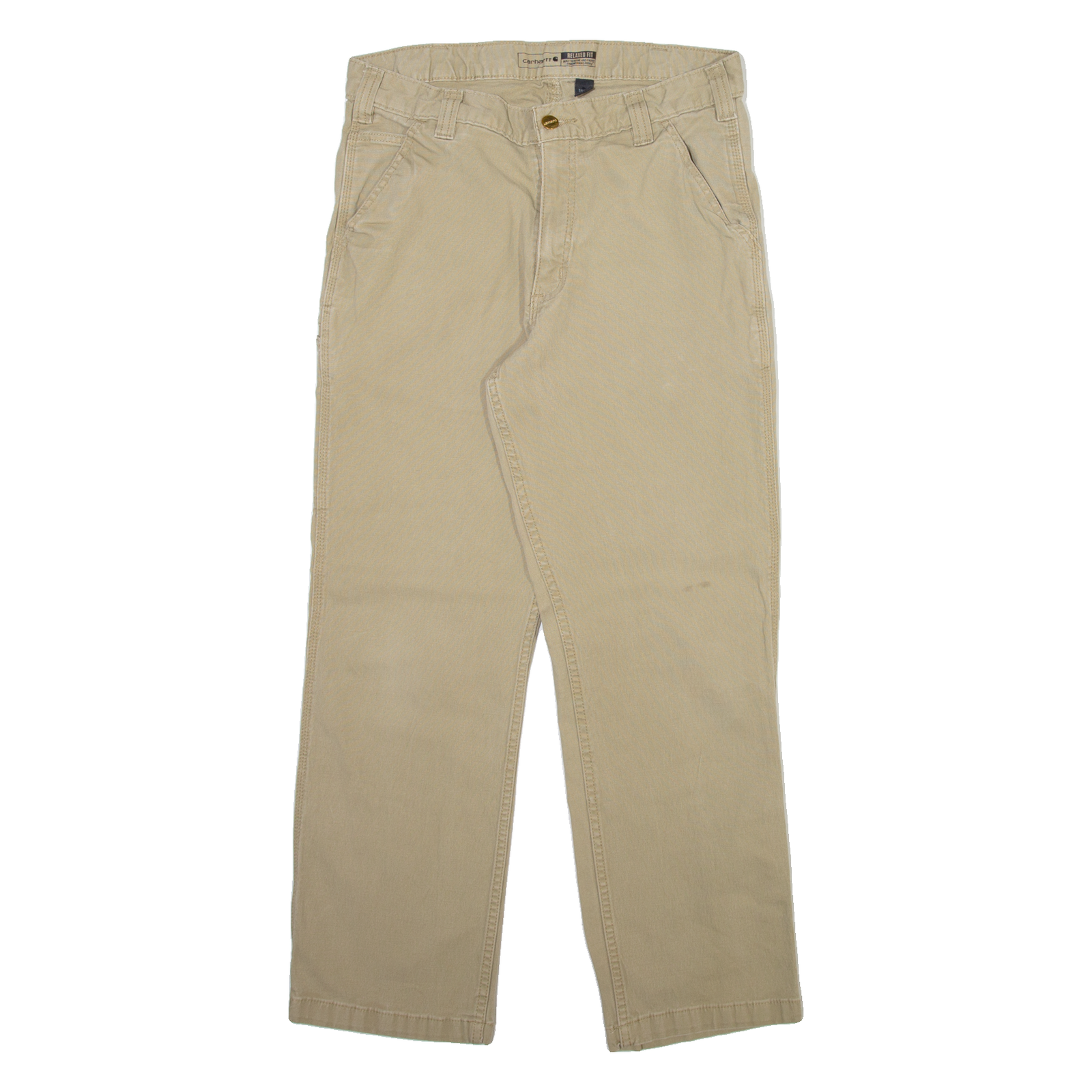 CARHARTT Mens Trousers Beige Relaxed Straight W32 L28 Refurbished - N/A refurbished available on Cerqular