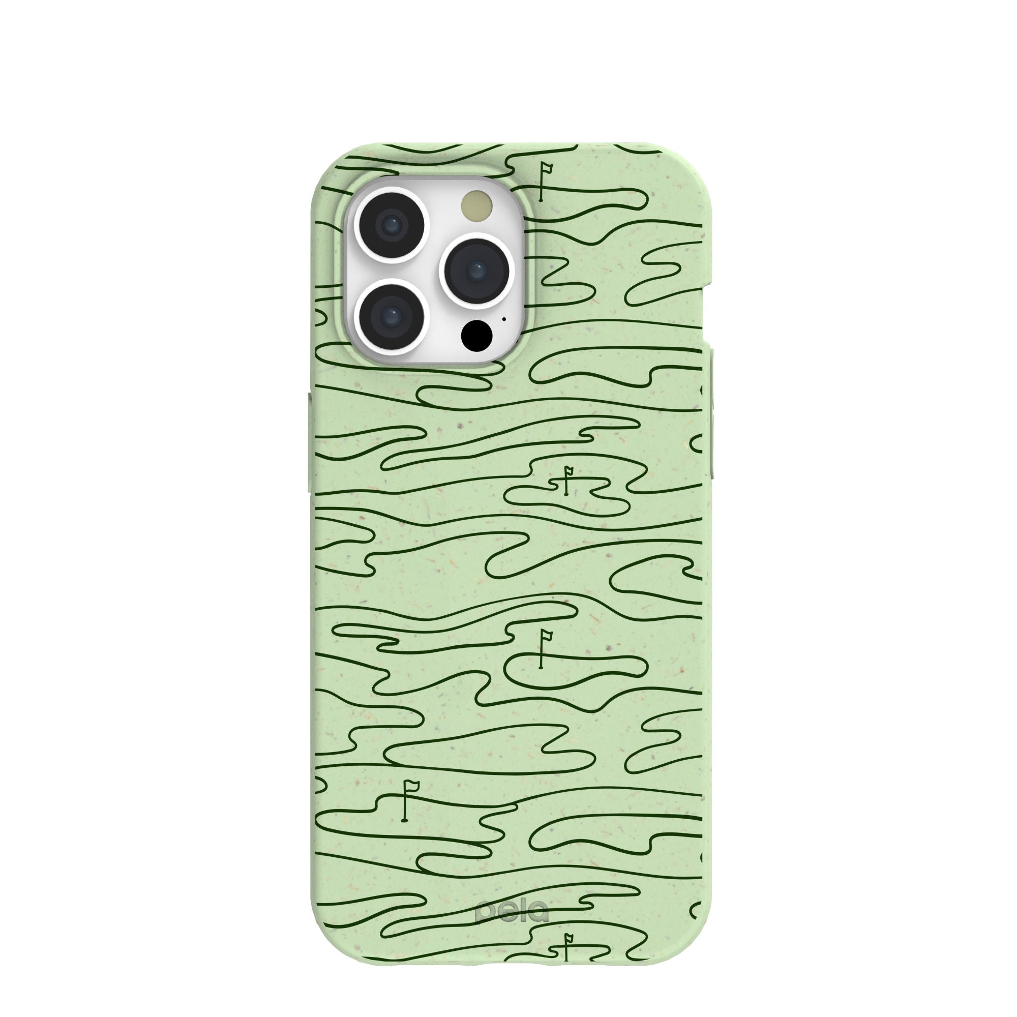 Sage Green Fairway iPhone 15 Pro Max Case Refurbished - Pela Case refurbished available on Cerqular