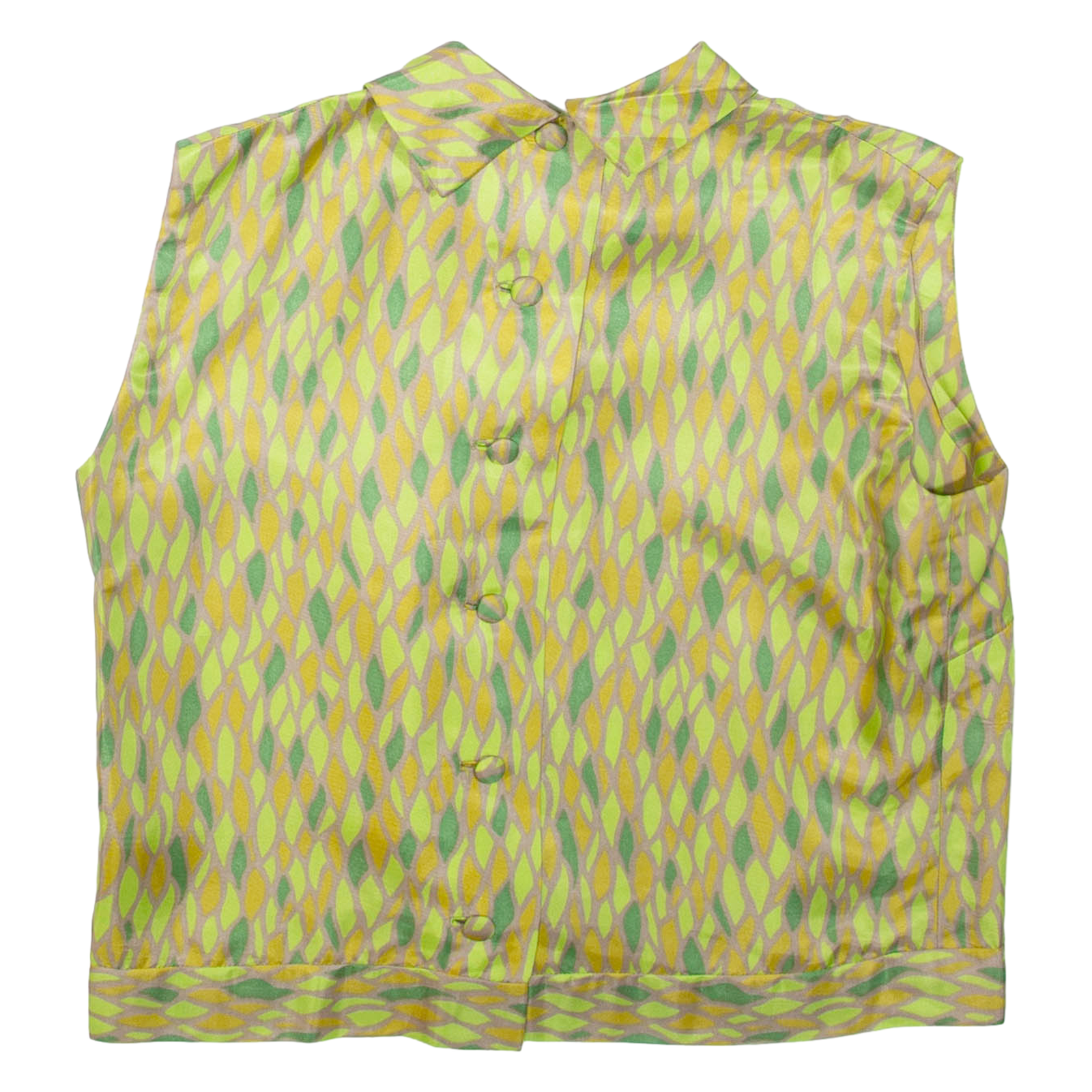 Buy Womens Printed Blouse Green Collared Sleeveless Spotted L Refurbished - $16.89 Womens Printed Blouse Green Collared Sleeveless Spotted L Refurbished - N/A refurbished available on Cerqular