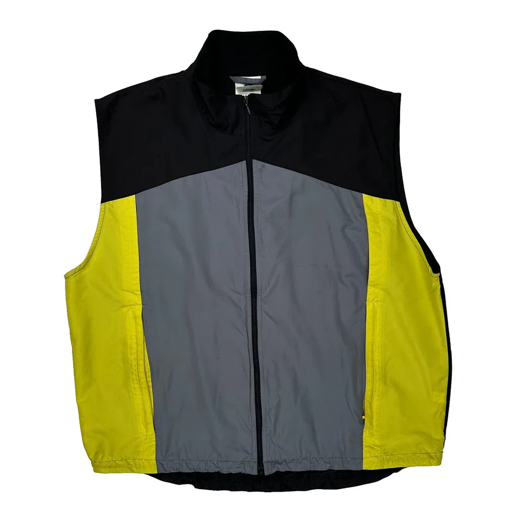 Adidas Gilet - XL Black Polyester Refurbished - Thrifted (note: this is a term often used to describe second- refurbished available on Cerqular