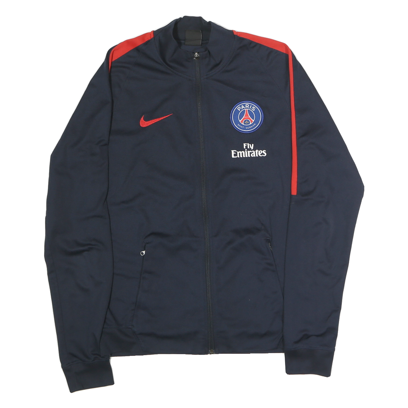 NIKE Mens Navy Blue & Red Paris Saint Germain Bomber Jacket M Polyester Blend Refurbished - N/A refurbished available on Cerqular