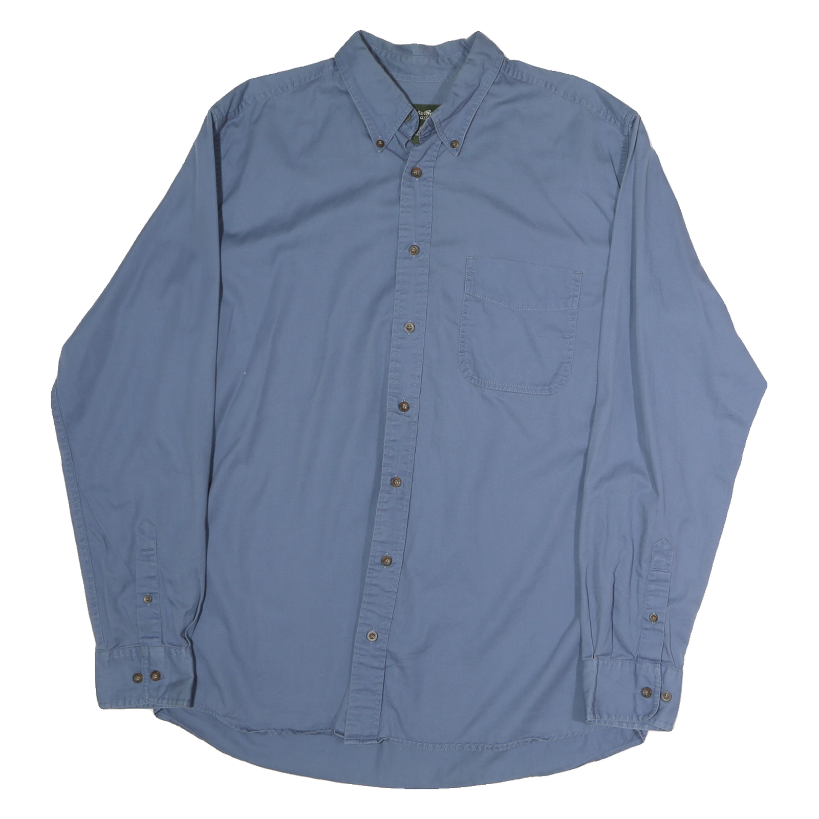EDDIE BAUER Mens Blue Cotton Shirt Button Down L Classic Casual Workwear Refurbished - N/A refurbished available on Cerqular