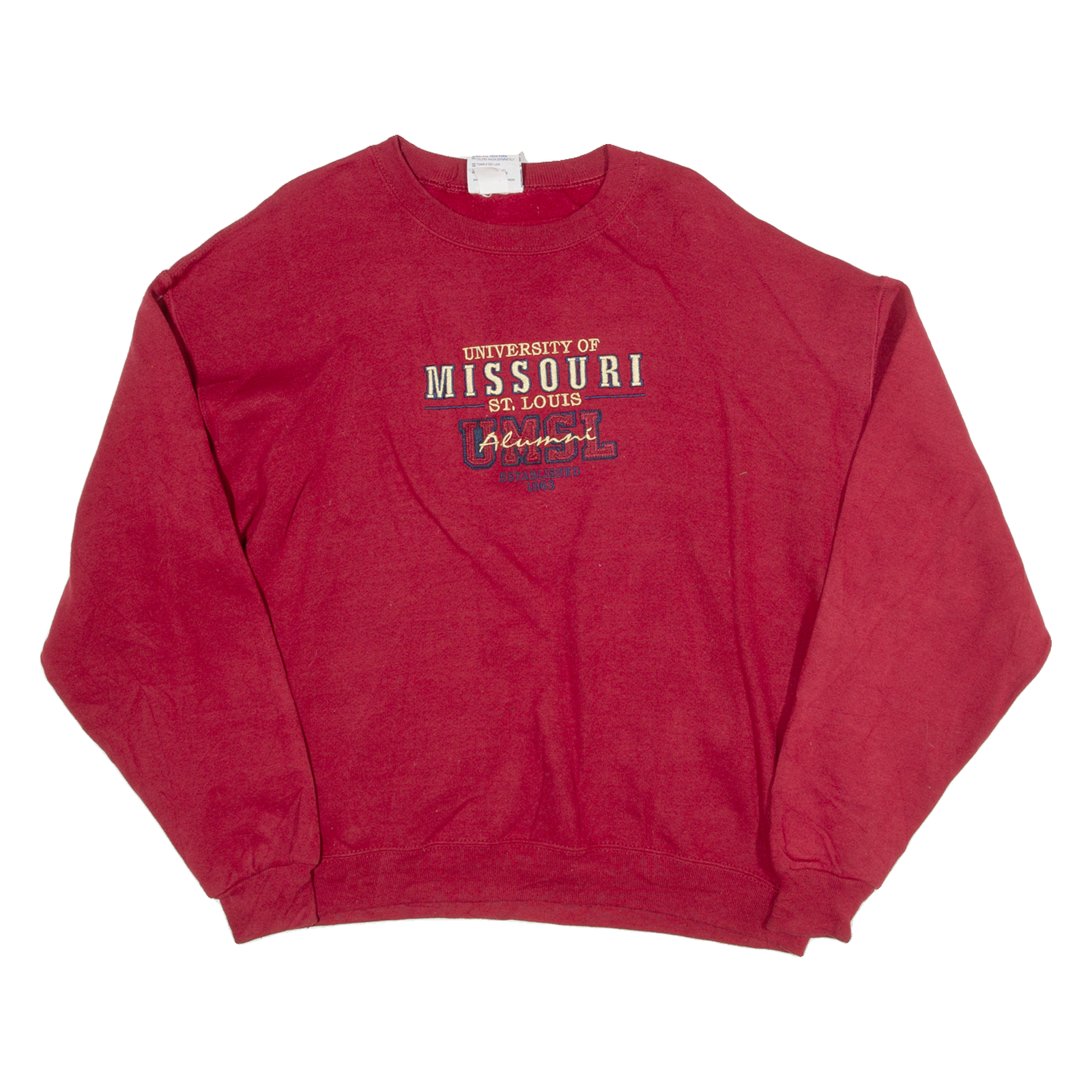 NAS University Of Missouri ST.Louis Womens Sweatshirt Red 90s USA L Refurbished - N/A refurbished available on Cerqular