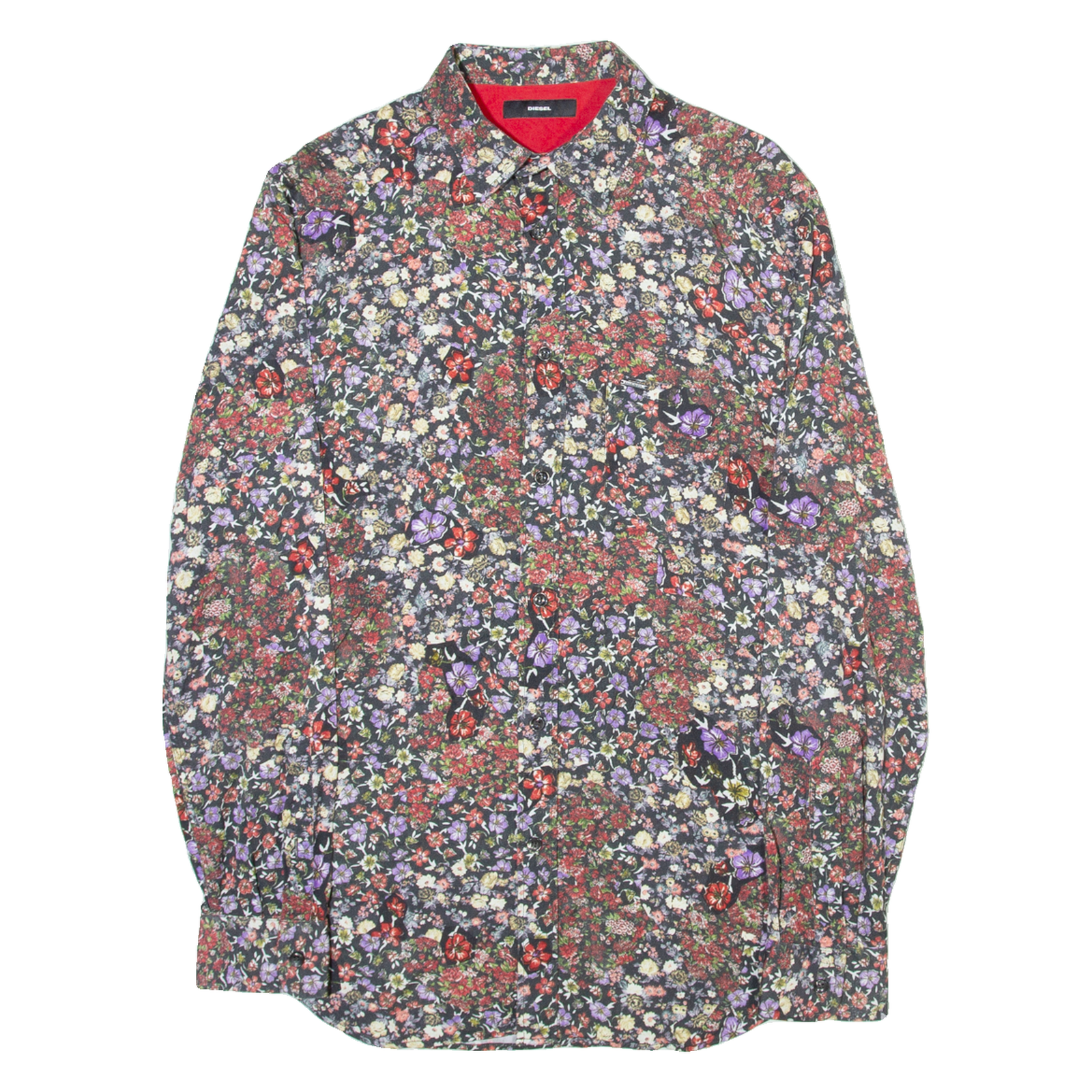 DIESEL Mens Shirt Black Floral Long Sleeve M Refurbished - N/A refurbished available on Cerqular