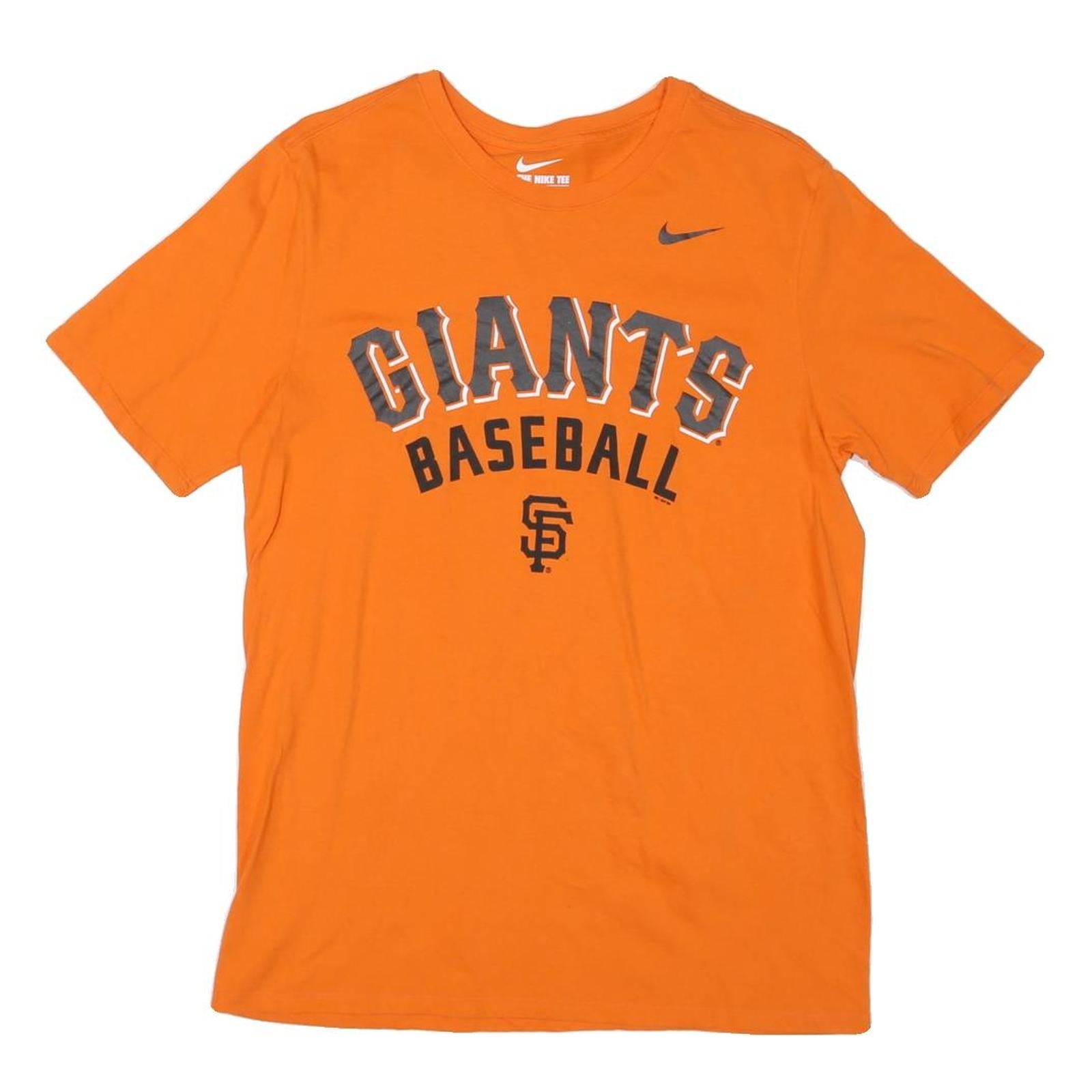 NIKE Mens Orange Giants Baseball Crew Neck Short Sleeve T-Shirt M Refurbished - N/A refurbished available on Cerqular