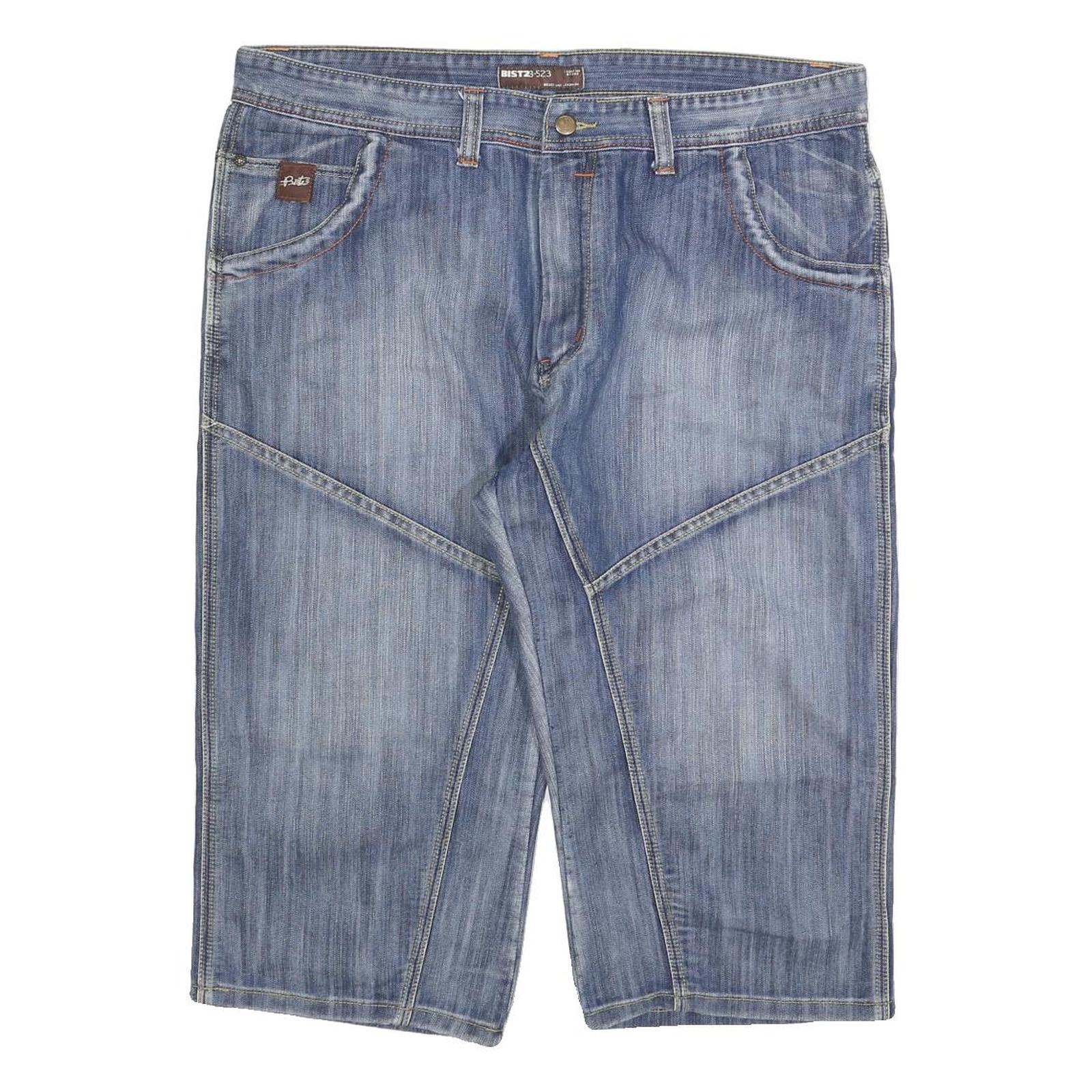 BITSZ Mens Shorts Blue Casual Denim XL W38 Cotton Blend Relaxed Fit Refurbished - N/A refurbished available on Cerqular