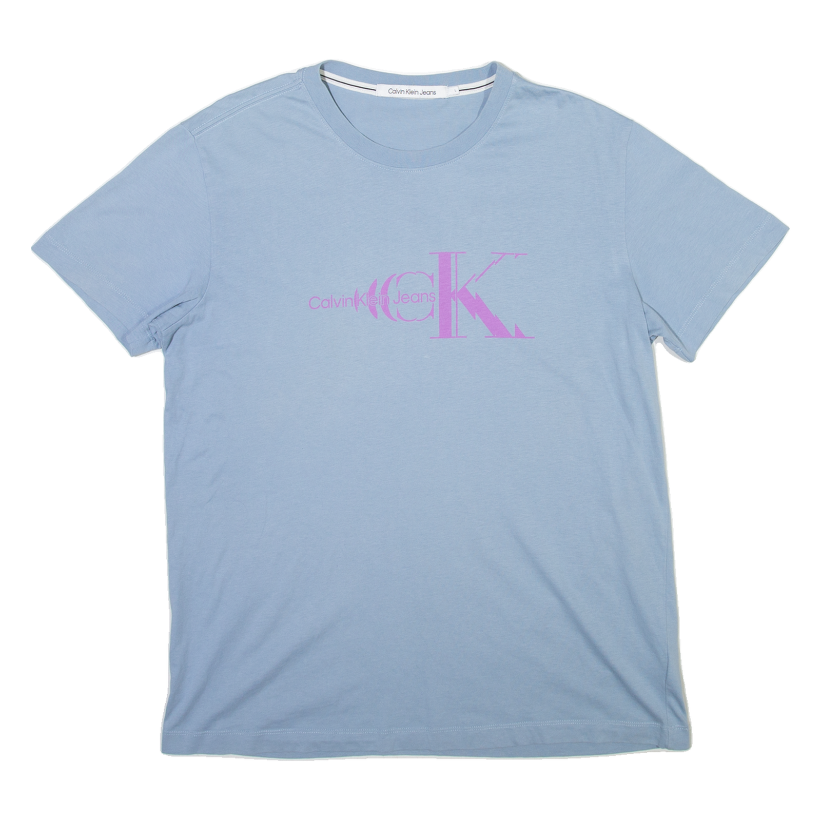 CALVIN KLEIN JEANS Mens T-Shirt Blue L Refurbished - N/A refurbished available on Cerqular