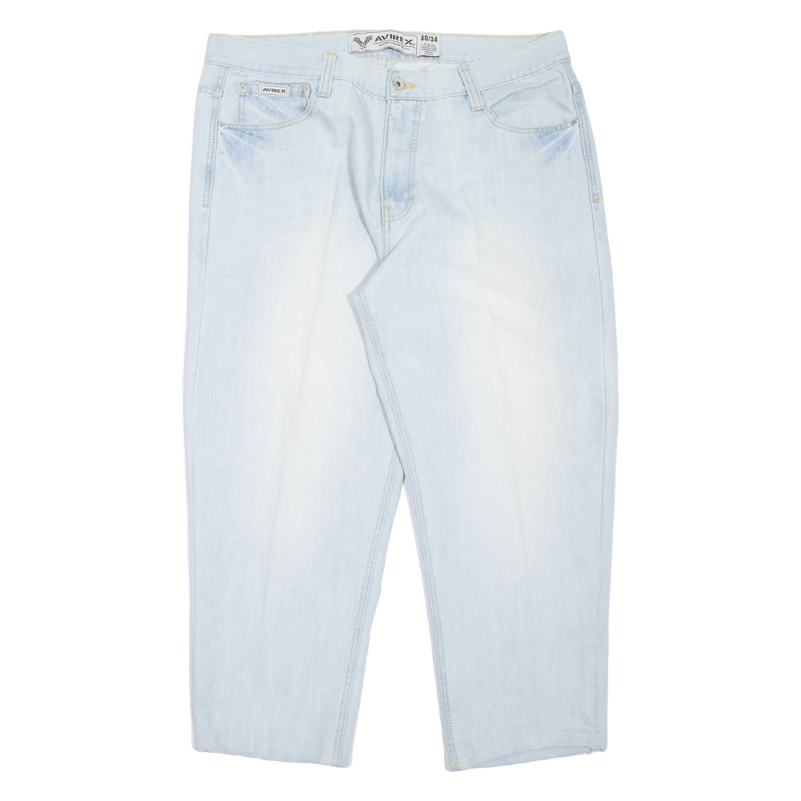 AVIREX Altered Mens Jeans Blue Relaxed Tapered Stone Wash W40 L28 Refurbished - N/A refurbished available on Cerqular