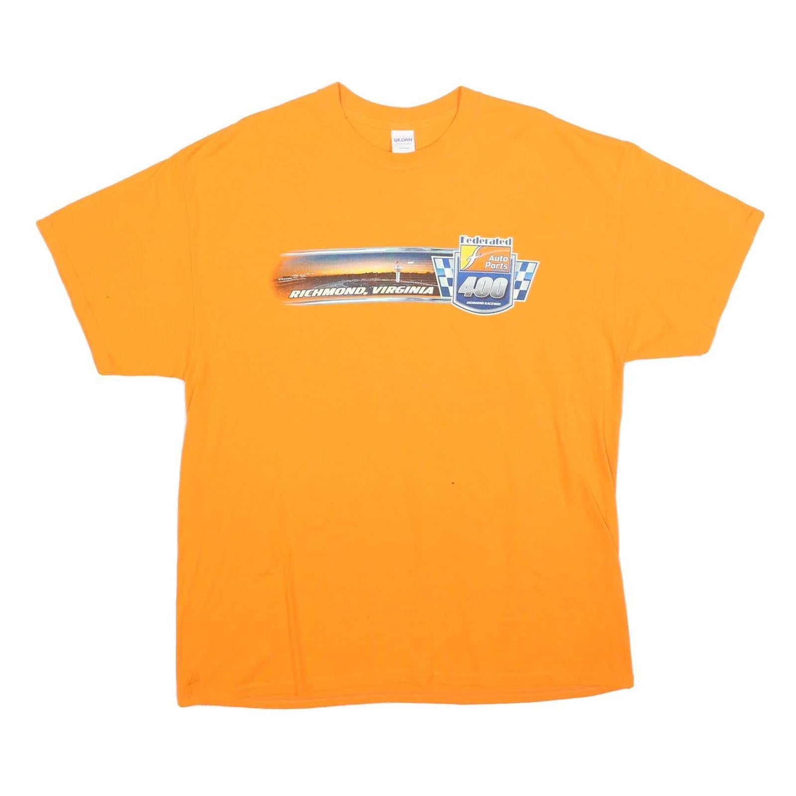 GILDAN Mens Orange Federated 400 Richmond Virginia Graphic T-Shirt XL Short Refurbished - N/A refurbished available on Cerqular