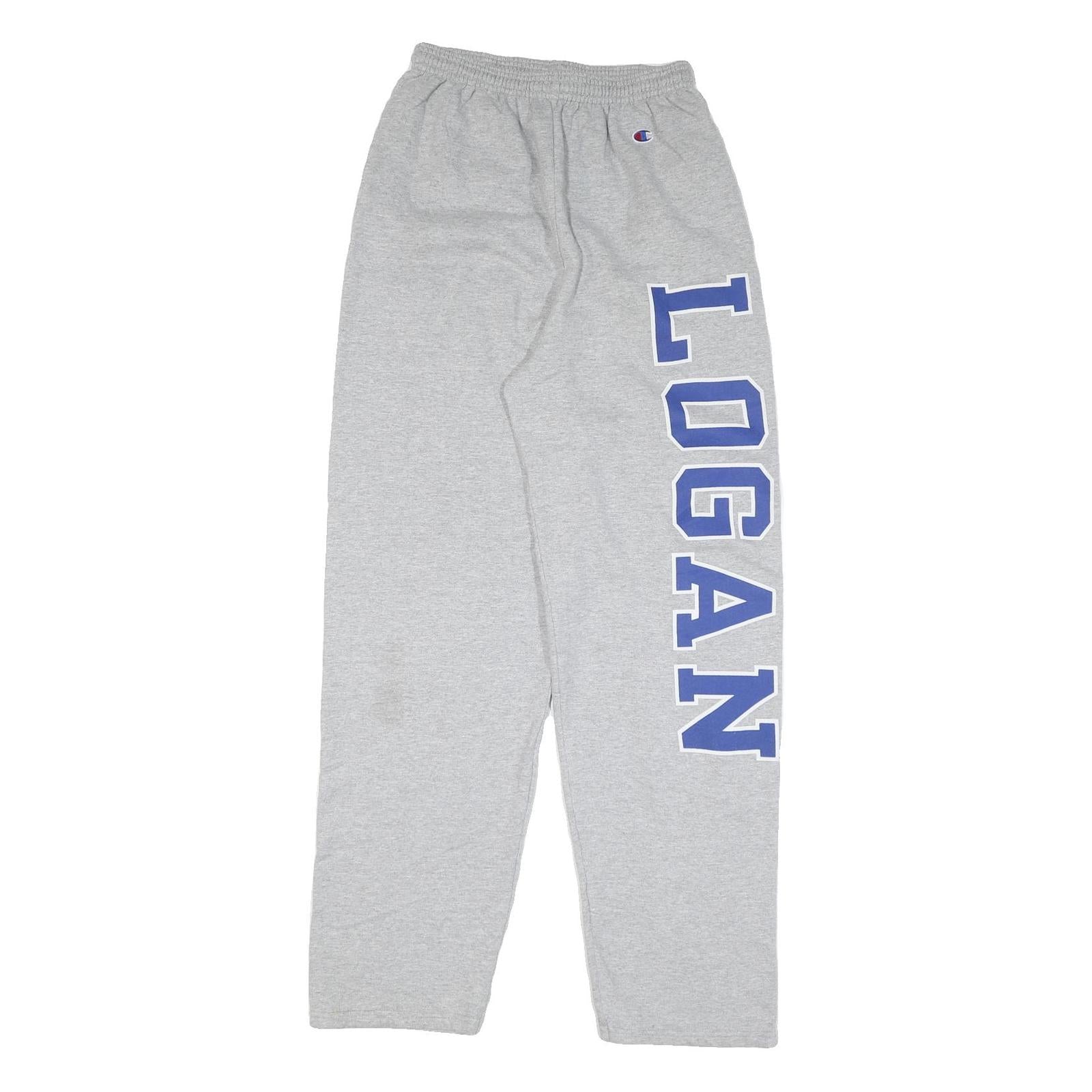 CHAMPION Mens Joggers Grey & Blue Regular Straight M W26 L32 Cotton Blend Logo Refurbished - N/A refurbished available on Cerqular