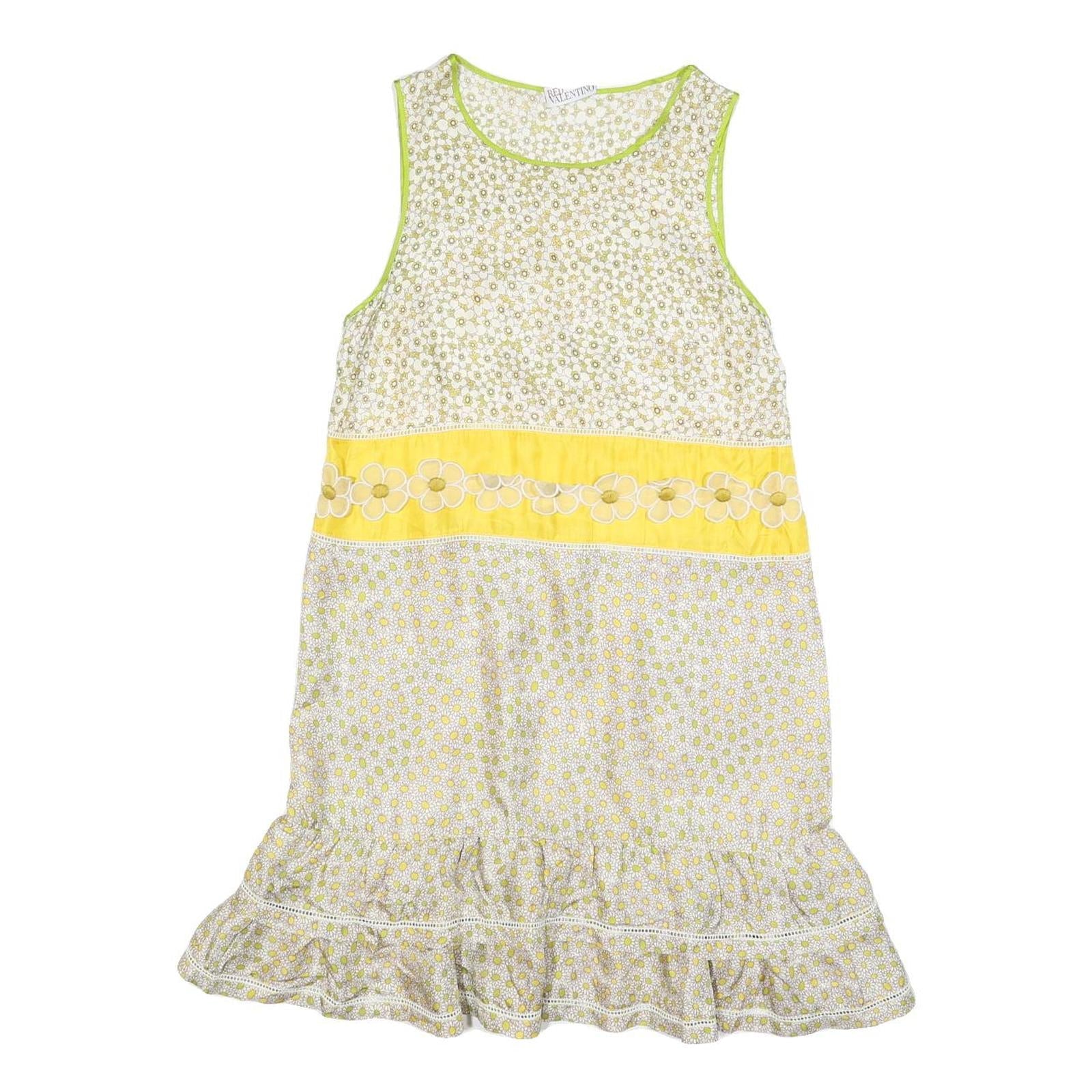 RED VALENTINO Womens Yellow Floral Sleeveless Midi Dress M Daisy Print Refurbished - N/A refurbished available on Cerqular