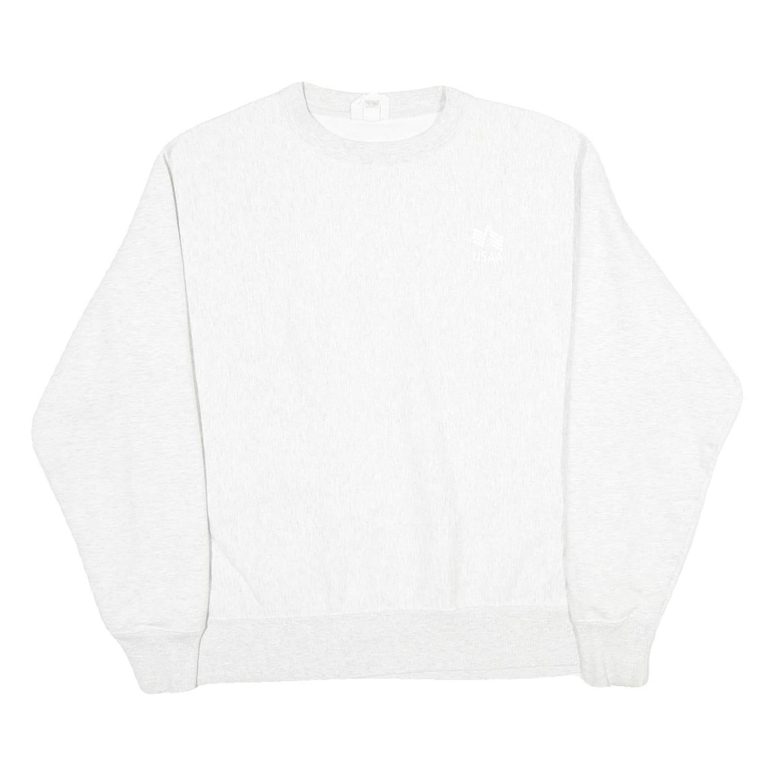 Buy CHAMPION REVERSE WEAVE Mens White Crew Neck L Cotton Blend Pullover Sweatshirt Refurbished - $36.39 CHAMPION REVERSE WEAVE Mens White Crew Neck L Cotton Blend Pullover Sweatshirt Refurbished - N/A refurbished available on Cerqular