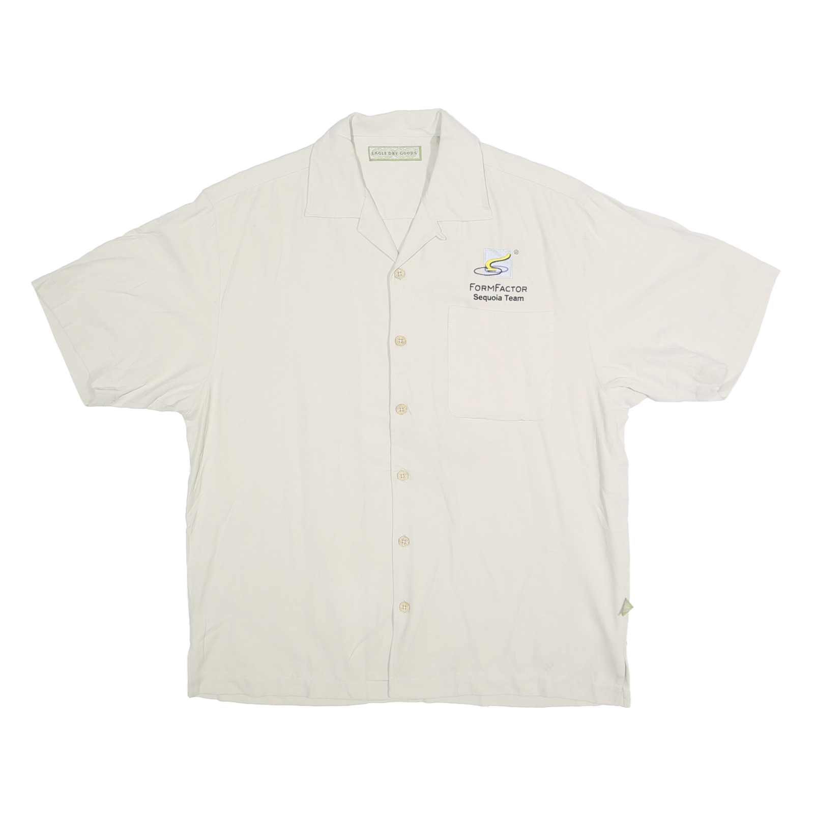Buy EAGLE DRY GOODS Mens White Silk Casual Shirt M FormFactor Sequoia Team Logo Refurbished - $16.89 EAGLE DRY GOODS Mens White Silk Casual Shirt M FormFactor Sequoia Team Logo Refurbished - N/A refurbished available on Cerqular