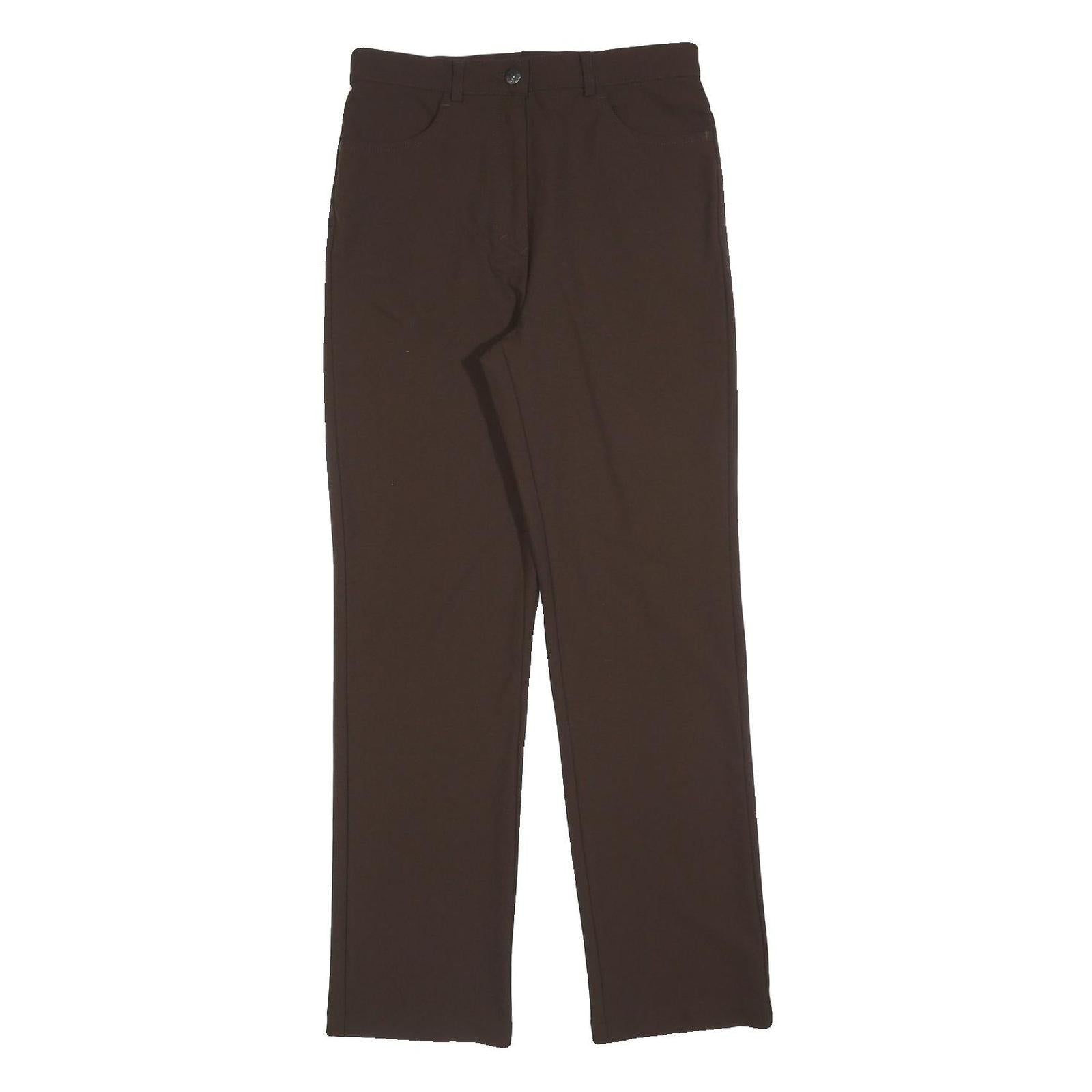 PENNY BLACK Womens Regular Fit Brown Polyester Blend Trousers W28 L30 Zip Refurbished - N/A refurbished available on Cerqular