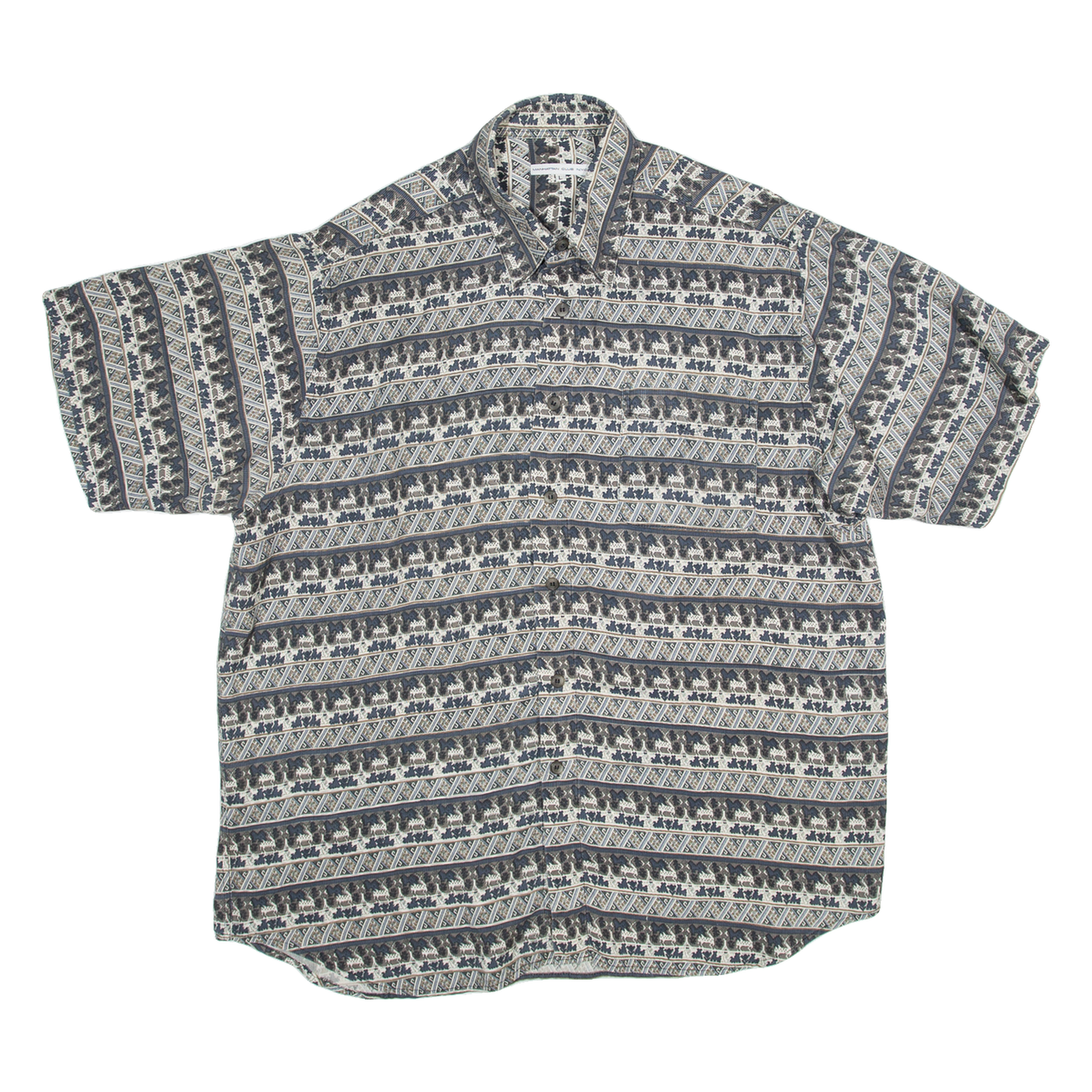 MANHATTAN CLUB Mens Shirt Grey L Refurbished - N/A refurbished available on Cerqular