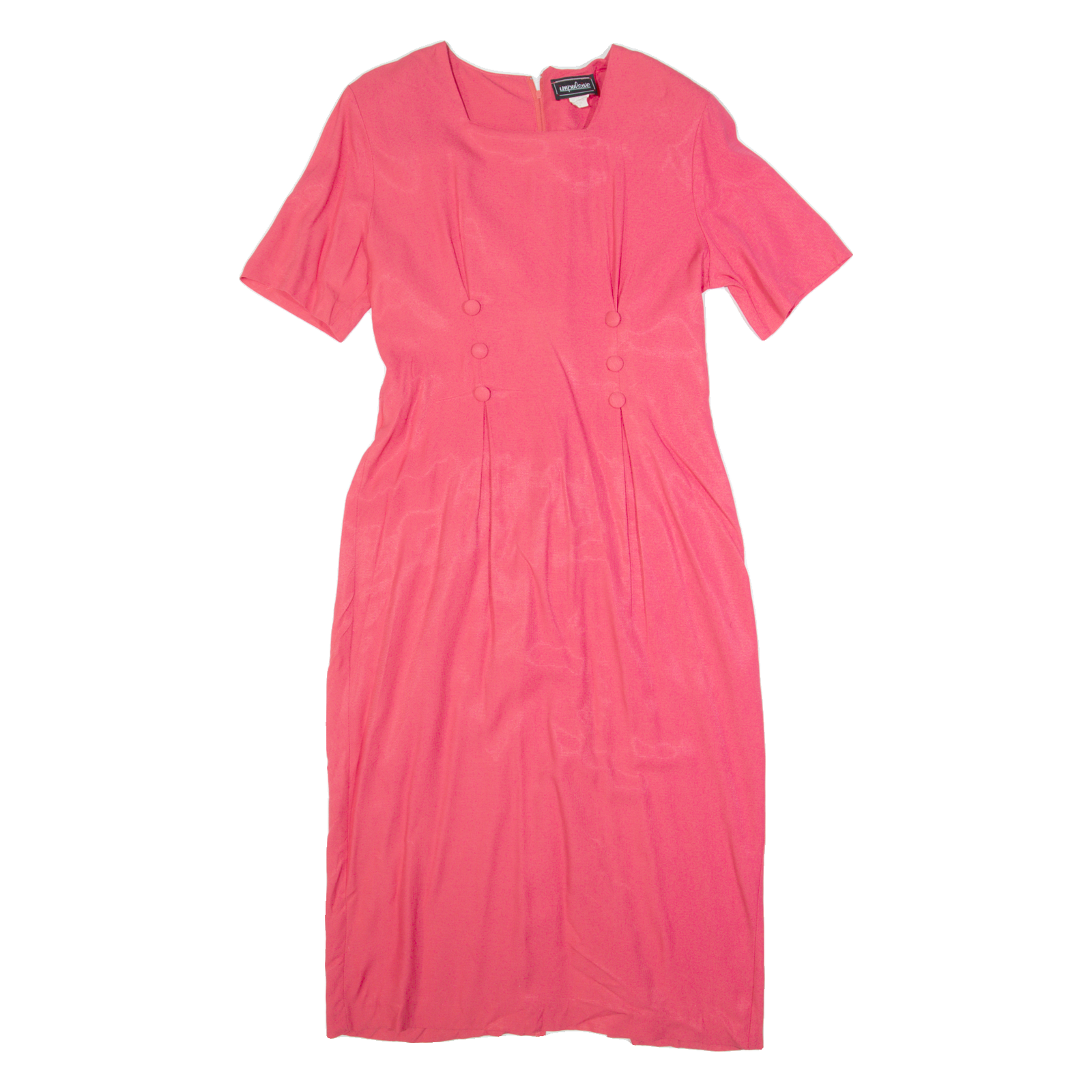 IMPULSIVE Womens Pencil Dress Pink 90s Short Sleeve Midi M Refurbished - N/A refurbished available on Cerqular