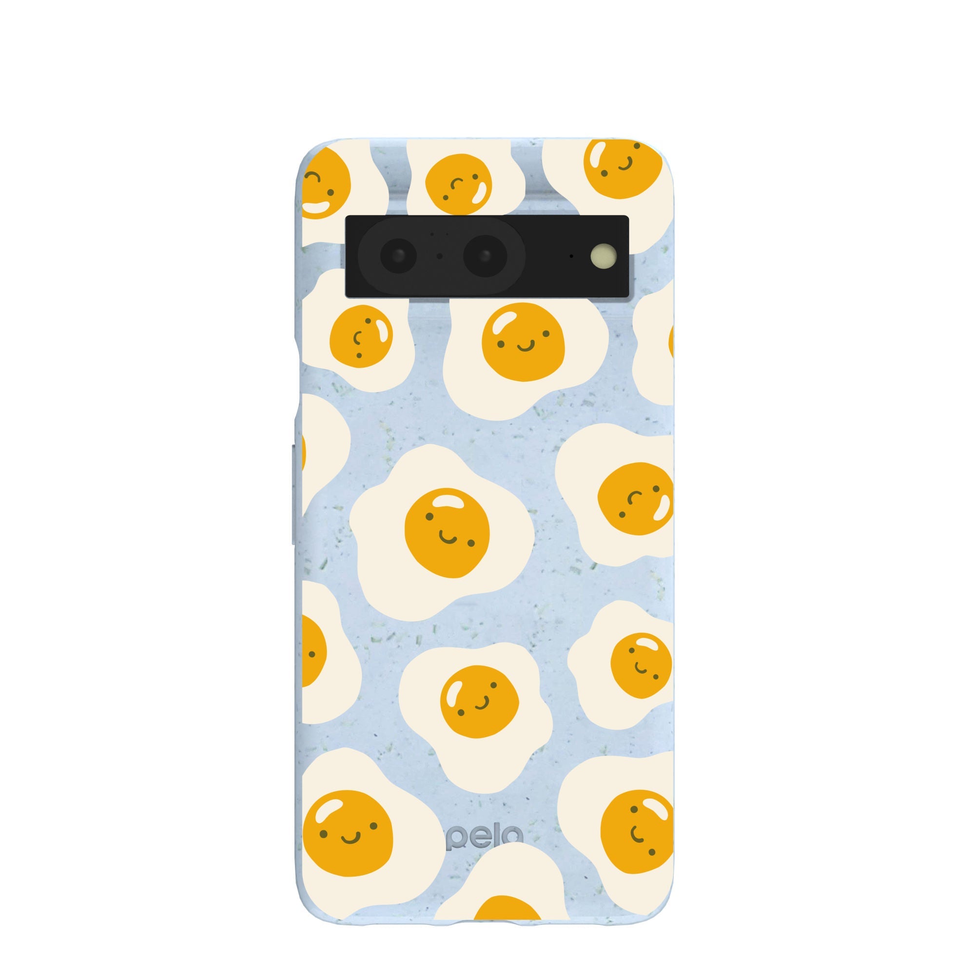 Powder Blue Sunny Side Up Google Pixel 8 Case Refurbished - Pela Case refurbished available on Cerqular