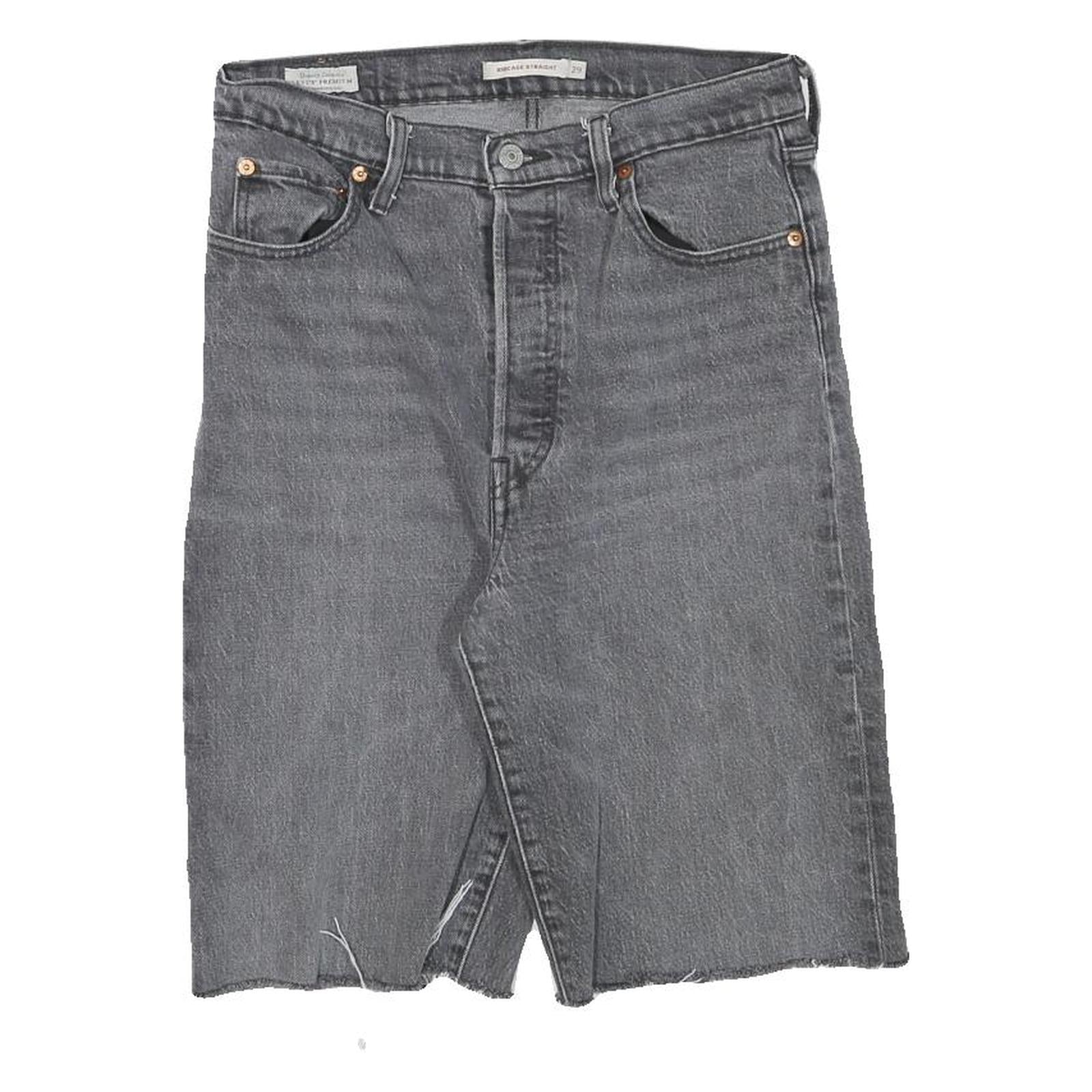 LEVIS Womens Shorts Grey Denim M W29 Raw Hem Classic Fit Casual Refurbished - N/A refurbished available on Cerqular