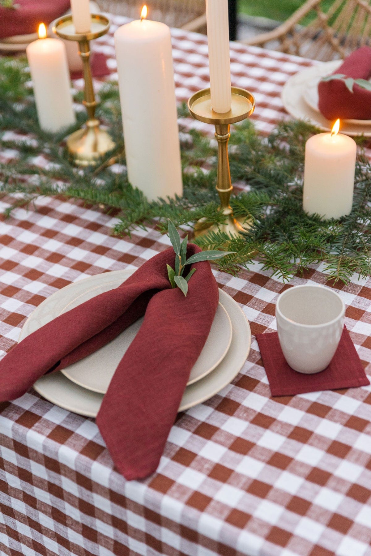 Buy Linen napkins set of 2 in Terracotta | Size: 48x48 cm / 19x19” Refurbished - $29.00 Linen napkins set of 2 in Terracotta | Size: 48x48 cm / 19x19” Refurbished - Amour Linen refurbished available on Cerqular