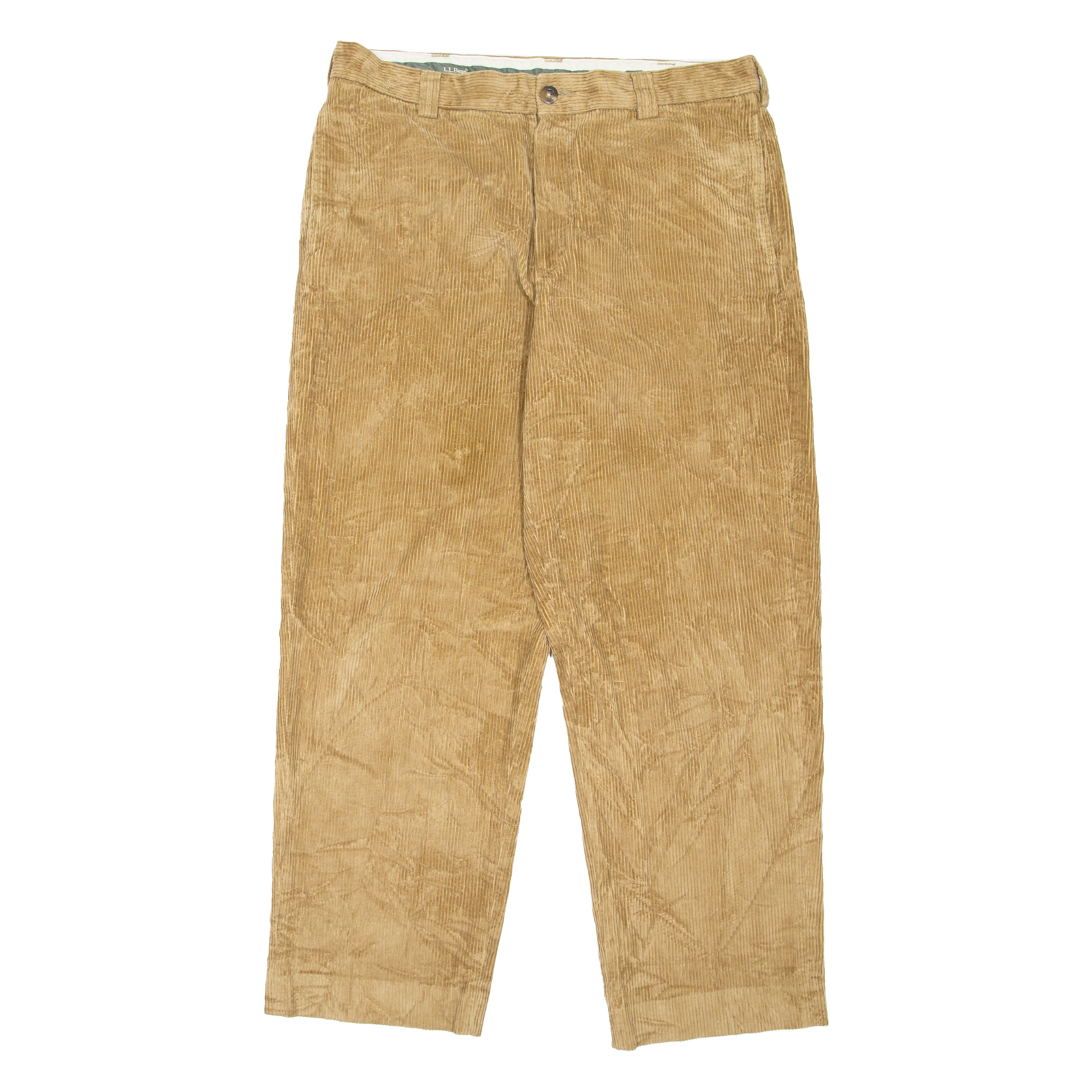 LL BEAN Mens Corduroy Trousers Beige Classic Tapered W34 L27 Refurbished - N/A refurbished available on Cerqular