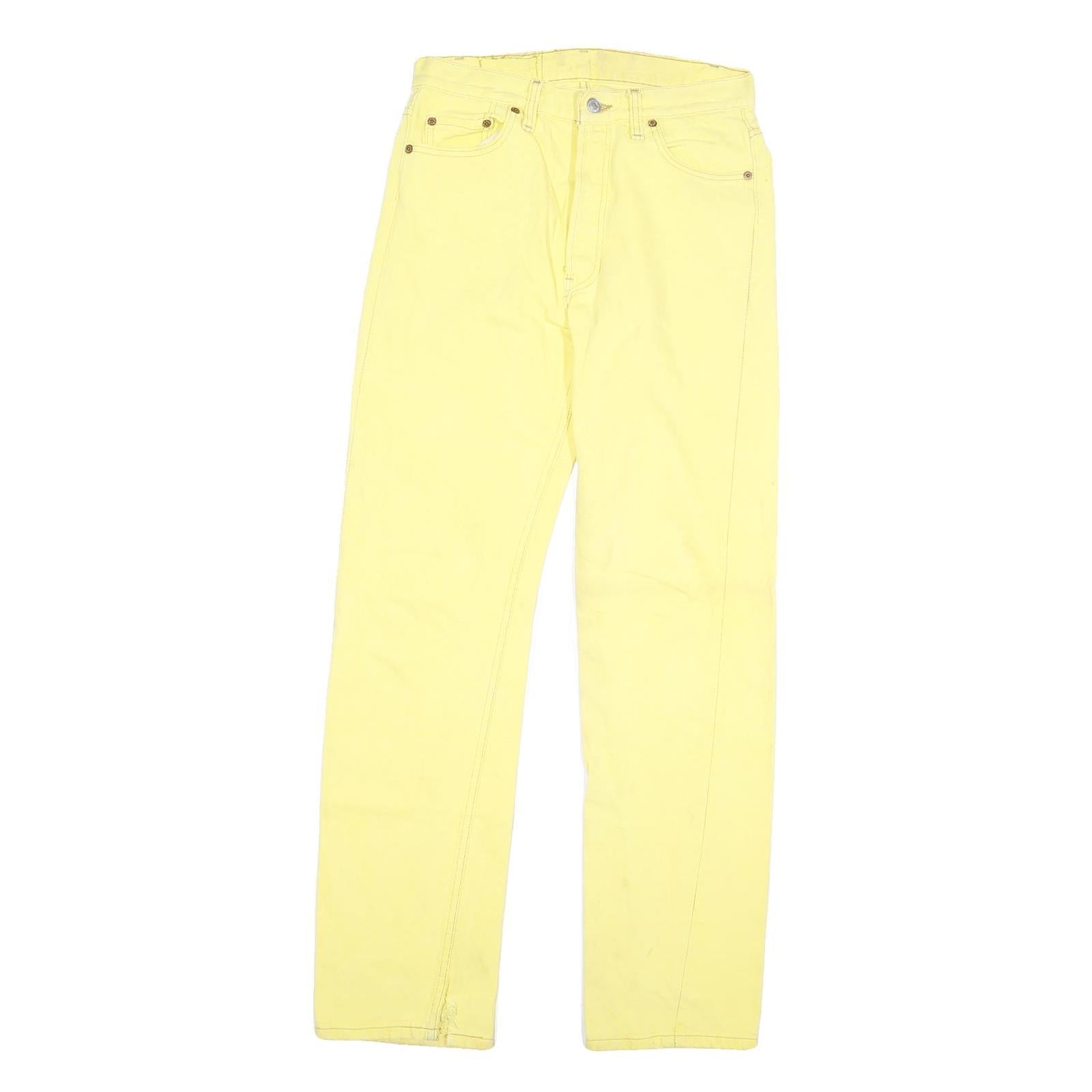 LEVI'S Mens Regular Fit Yellow Cotton Blend Button Closure Jeans W28 L31 Casual Refurbished - N/A refurbished available on Cerqular