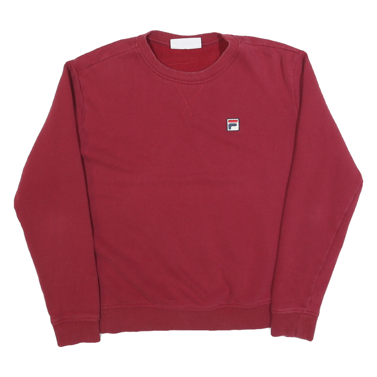 FILA Womens Red Crew Neck L Sweatshirt Cotton Blend Comfortable Casual Refurbished - N/A refurbished available on Cerqular