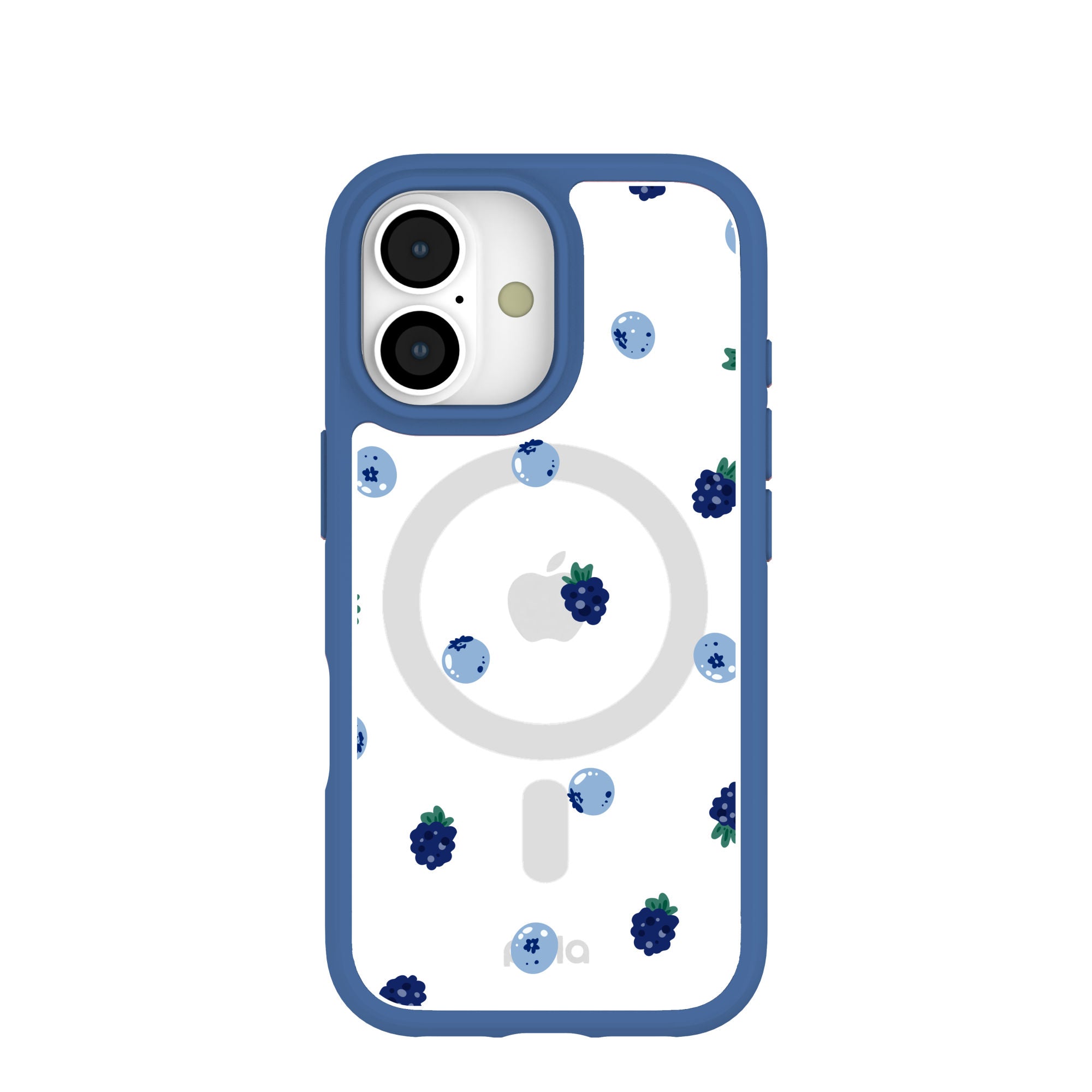 Clear Black and Blue iPhone 17 Case With True Blue Ridge (MagSafe included) Refurbished - Pela Case refurbished available on Cerqular