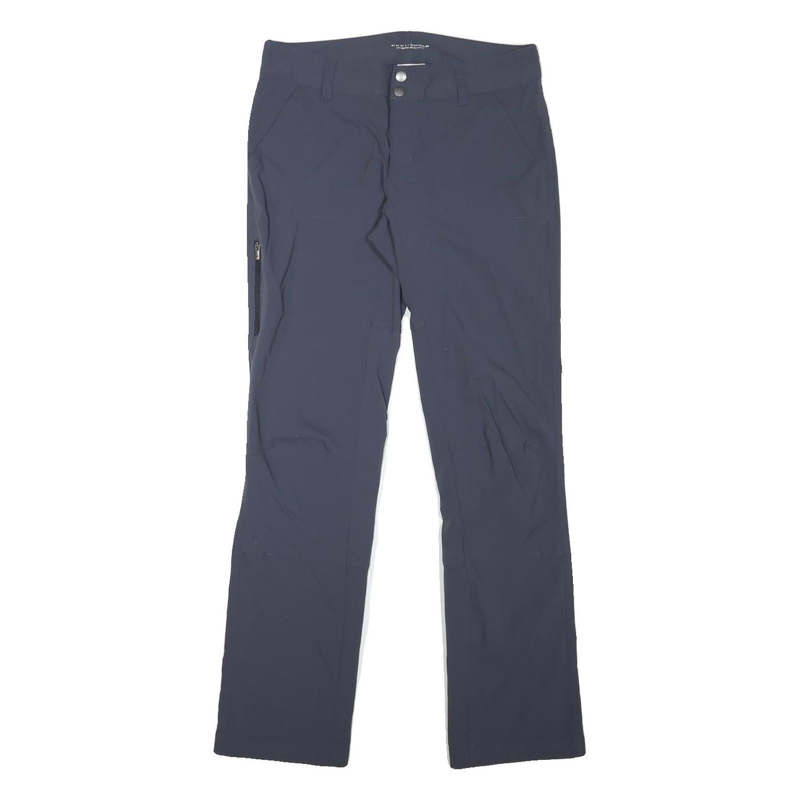 COLUMBIA Womens Polyester Blend Navy Regular Zip Trousers W30 L31 Outdoor Casual Refurbished - N/A refurbished available on Cerqular