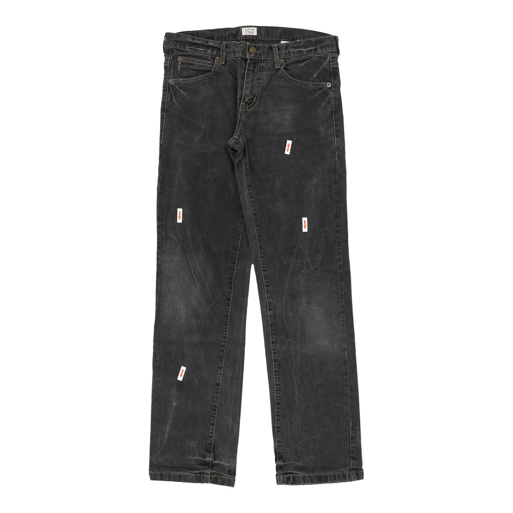 Buy 13 Years Armani Jeans - 30W 30L Black Cotton Refurbished - $27.32 13 Years Armani Jeans - 30W 30L Black Cotton Refurbished - Thrifted (note: this is a term often used to describe second- refurbished available on Cerqular