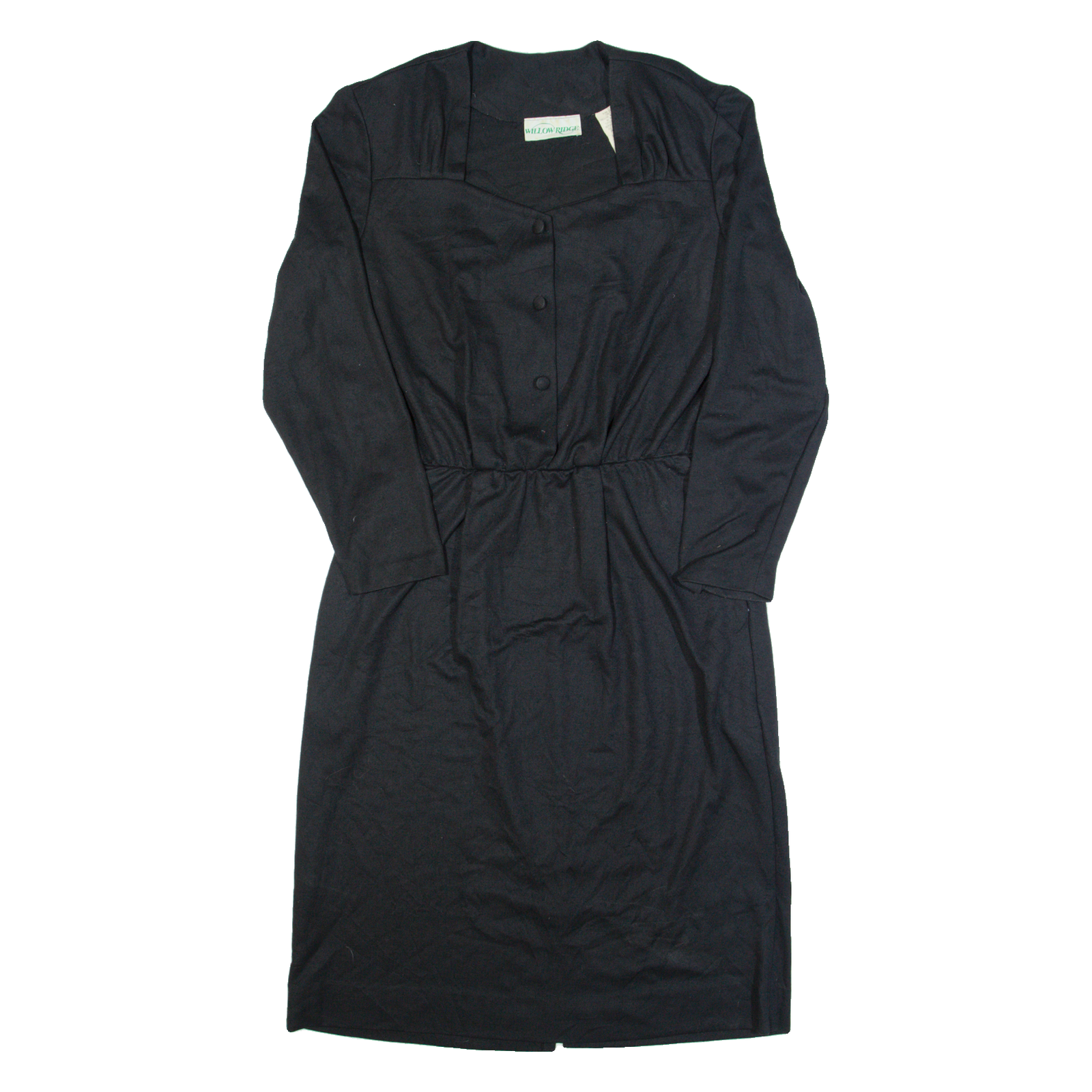 WILLOW RIDGE Womens Pencil Dress Black 90s Long Sleeve Long M Refurbished - N/A refurbished available on Cerqular