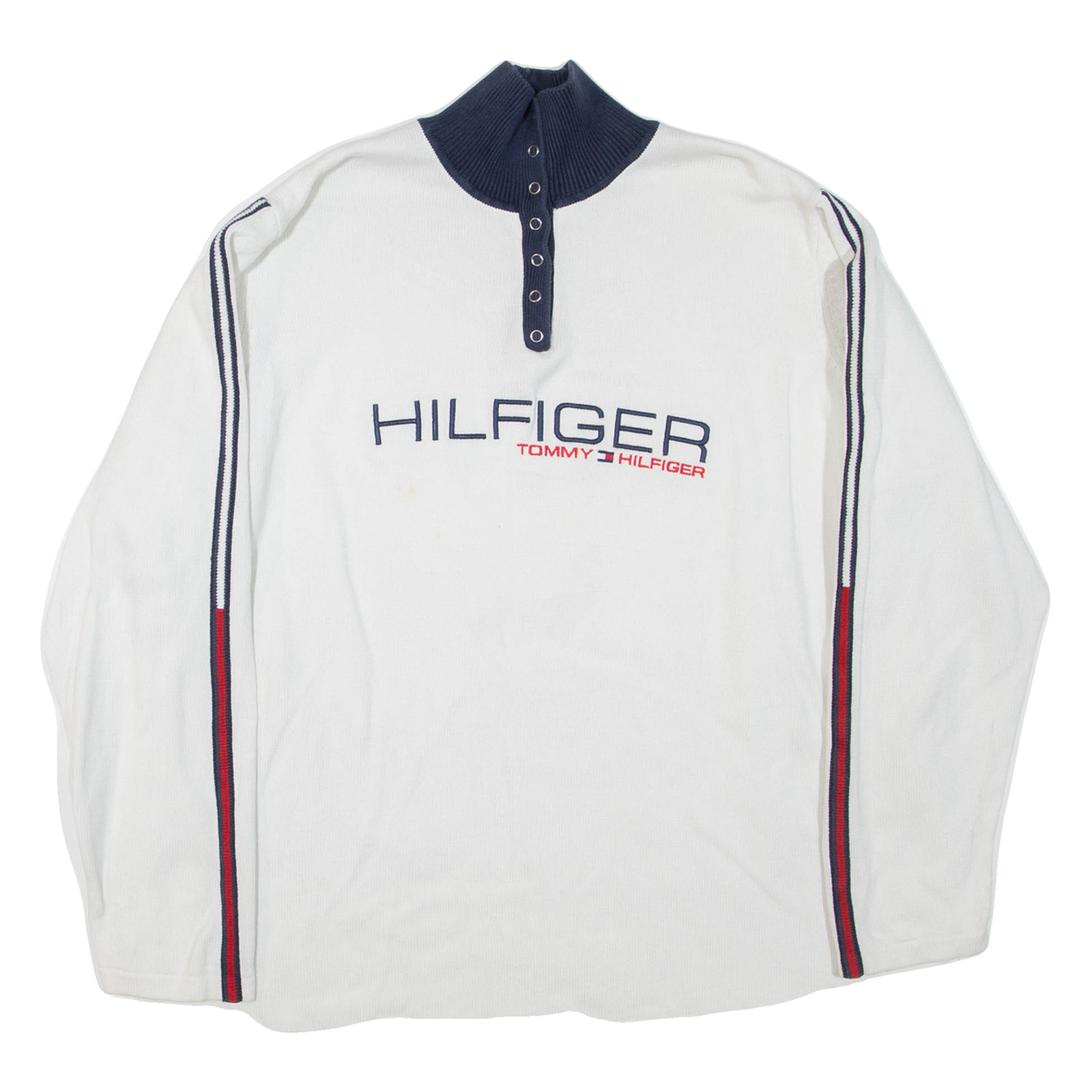 Buy TOMMY HILFIGER Womens Jumper White Button Neck Tight Knit XL Refurbished - $36.39 TOMMY HILFIGER Womens Jumper White Button Neck Tight Knit XL Refurbished - N/A refurbished available on Cerqular