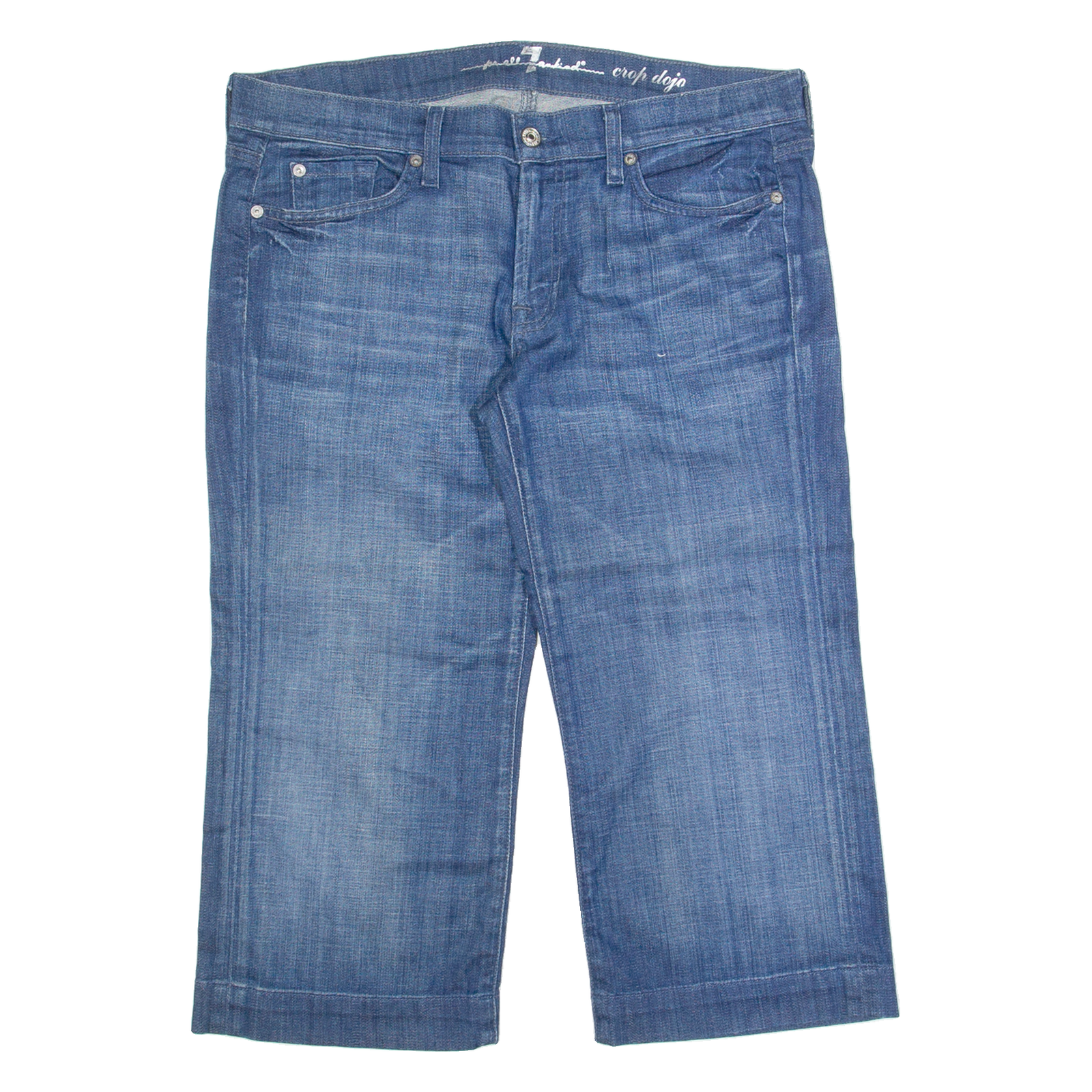 7 FOR ALL MANKIND Womens Jorts Shorts Blue M W32 Refurbished - N/A refurbished available on Cerqular
