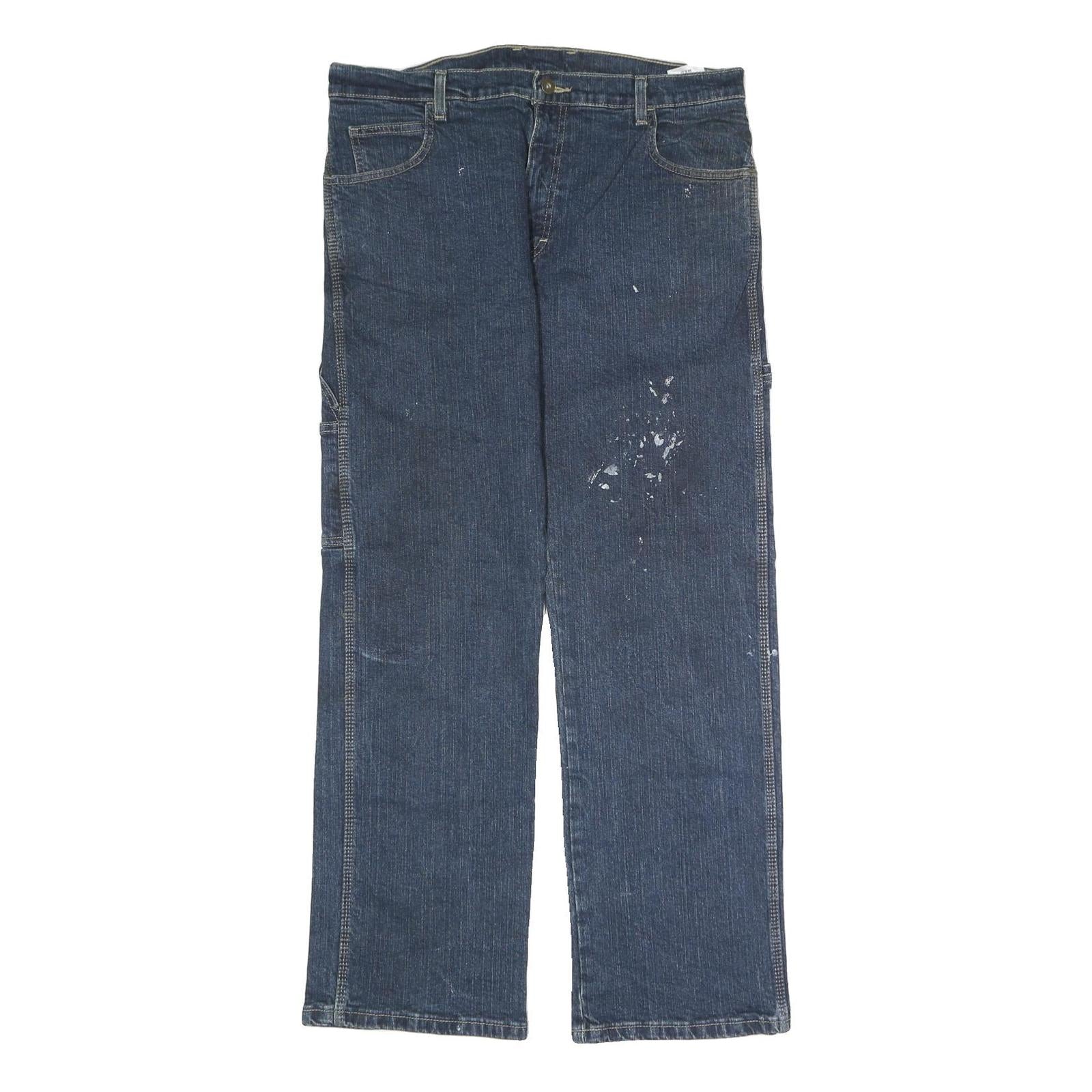 DICKIES Mens Jeans Blue Regular Straight Denim Medium W34 L30 Workwear Refurbished - N/A refurbished available on Cerqular
