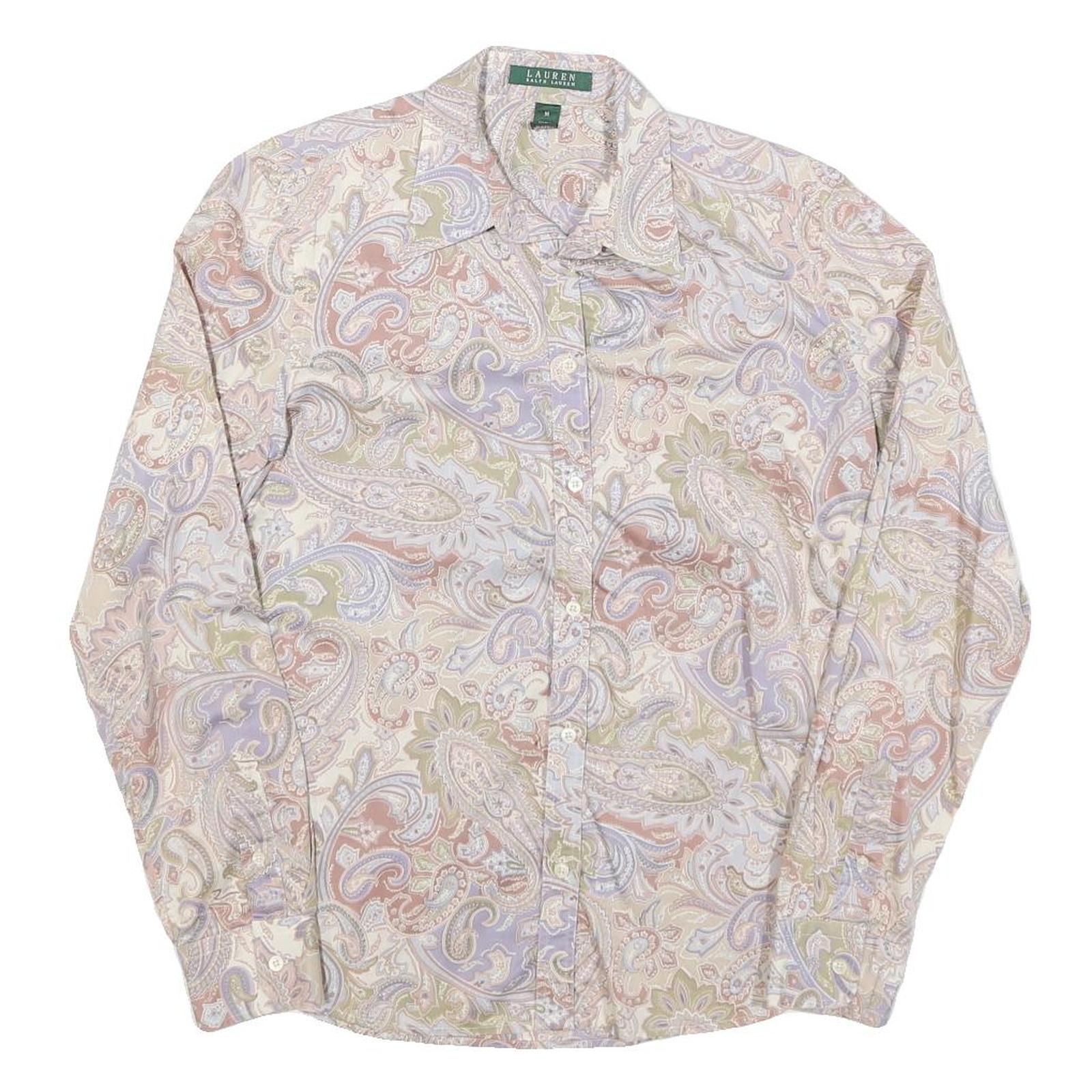 Buy LAUREN RALPH LAUREN Womens Cream & Pastel Paisley Shirt M Cotton Blend Long Refurbished - $36.39 LAUREN RALPH LAUREN Womens Cream & Pastel Paisley Shirt M Cotton Blend Long Refurbished - N/A refurbished available on Cerqular