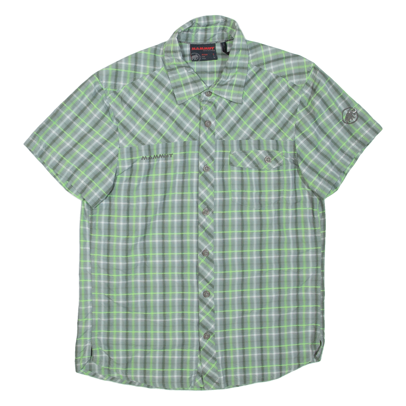 MAMMUT Mens Shirt Green Check S Refurbished - N/A refurbished available on Cerqular